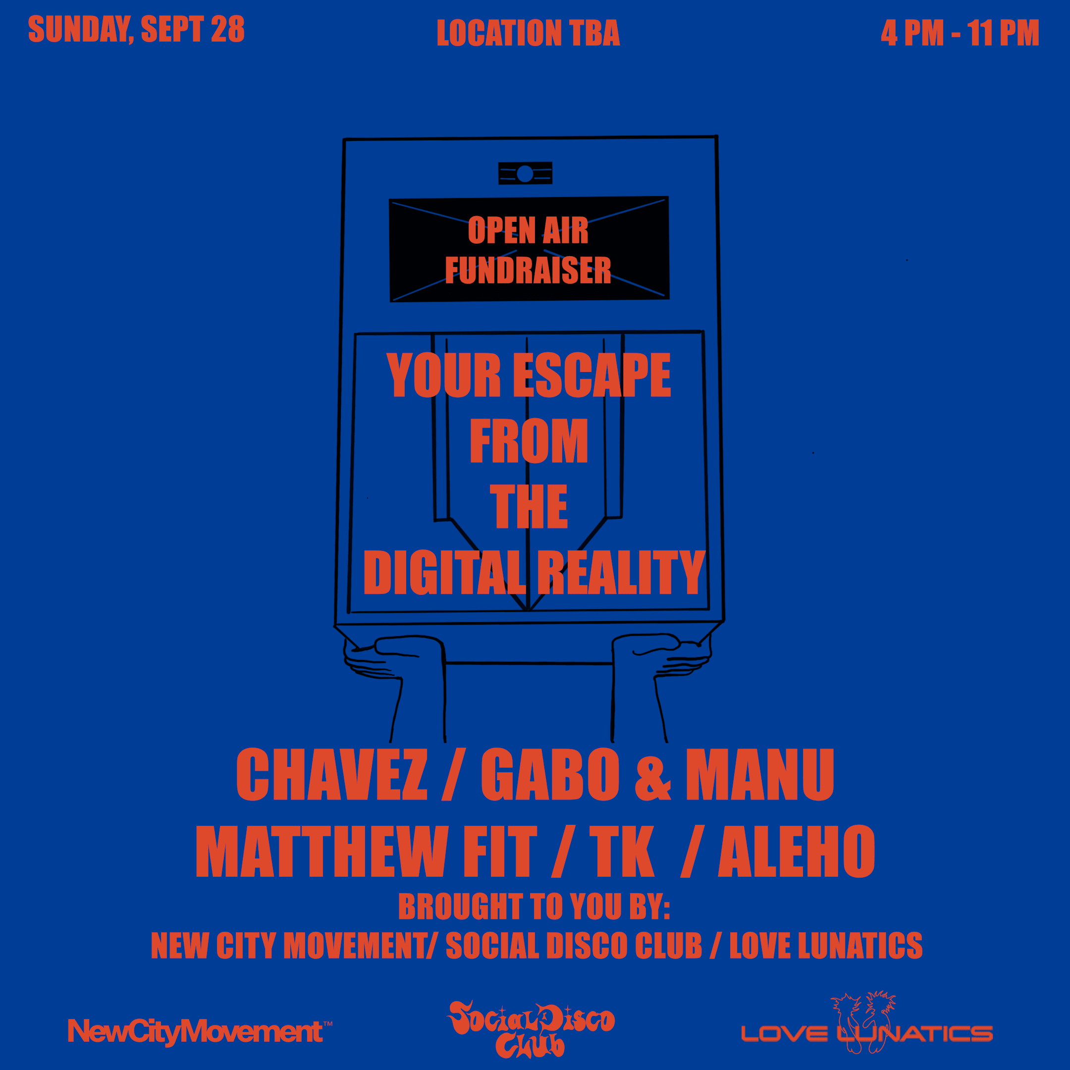 Your Escape From The Digital Reality Fundraiser Cover