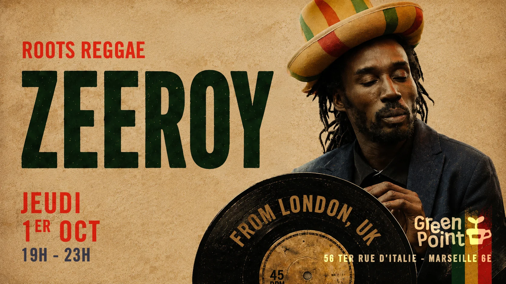 Dj Zeeroy (London 🏴󠁧󠁢󠁥󠁮󠁧󠁿) - Roots Reggae Vinyls Dj Set 🇯🇲 Cover
