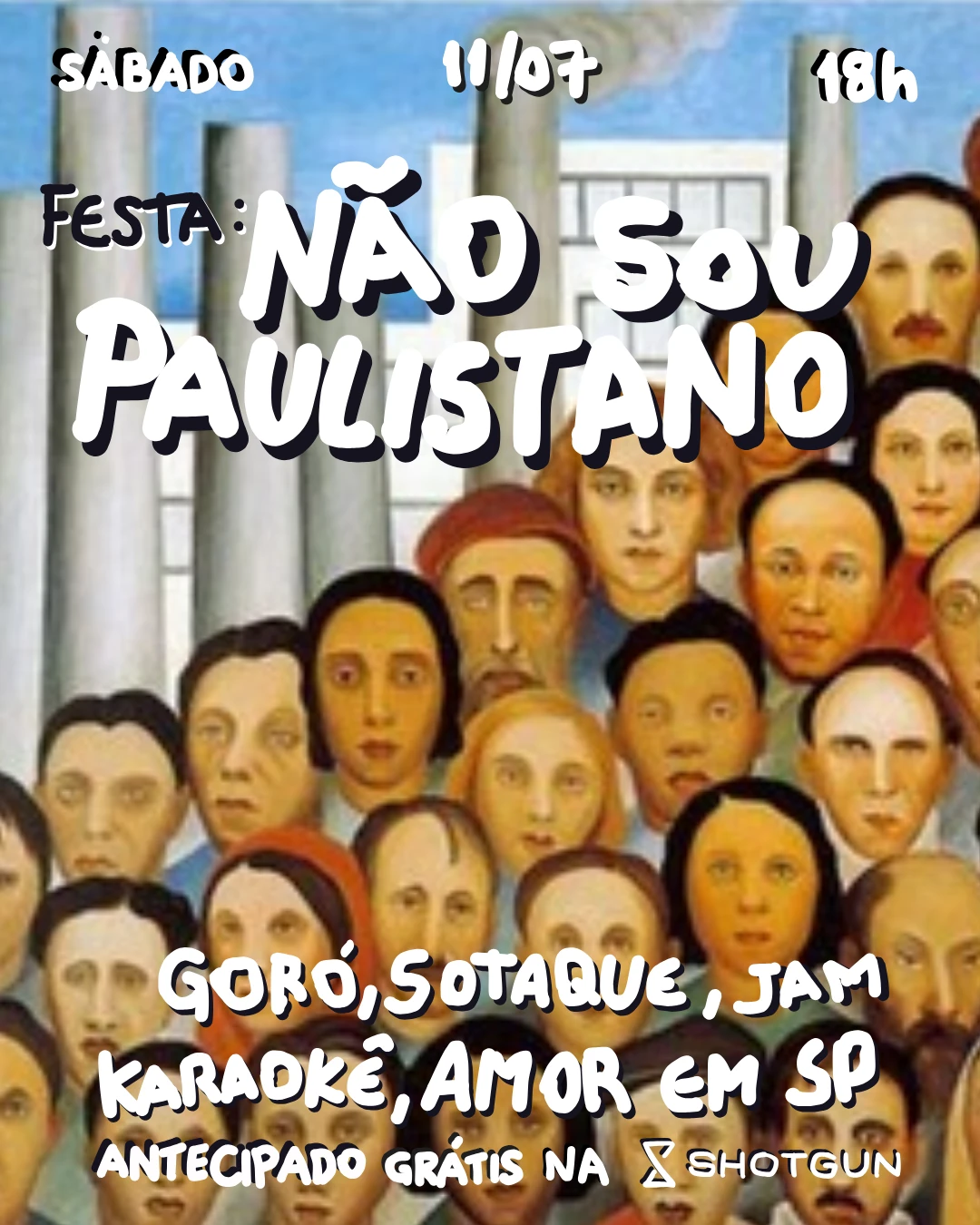 Não Sou Paulistano - A Festa - Karaokê, Jam, Pista Vc Dj Cover
