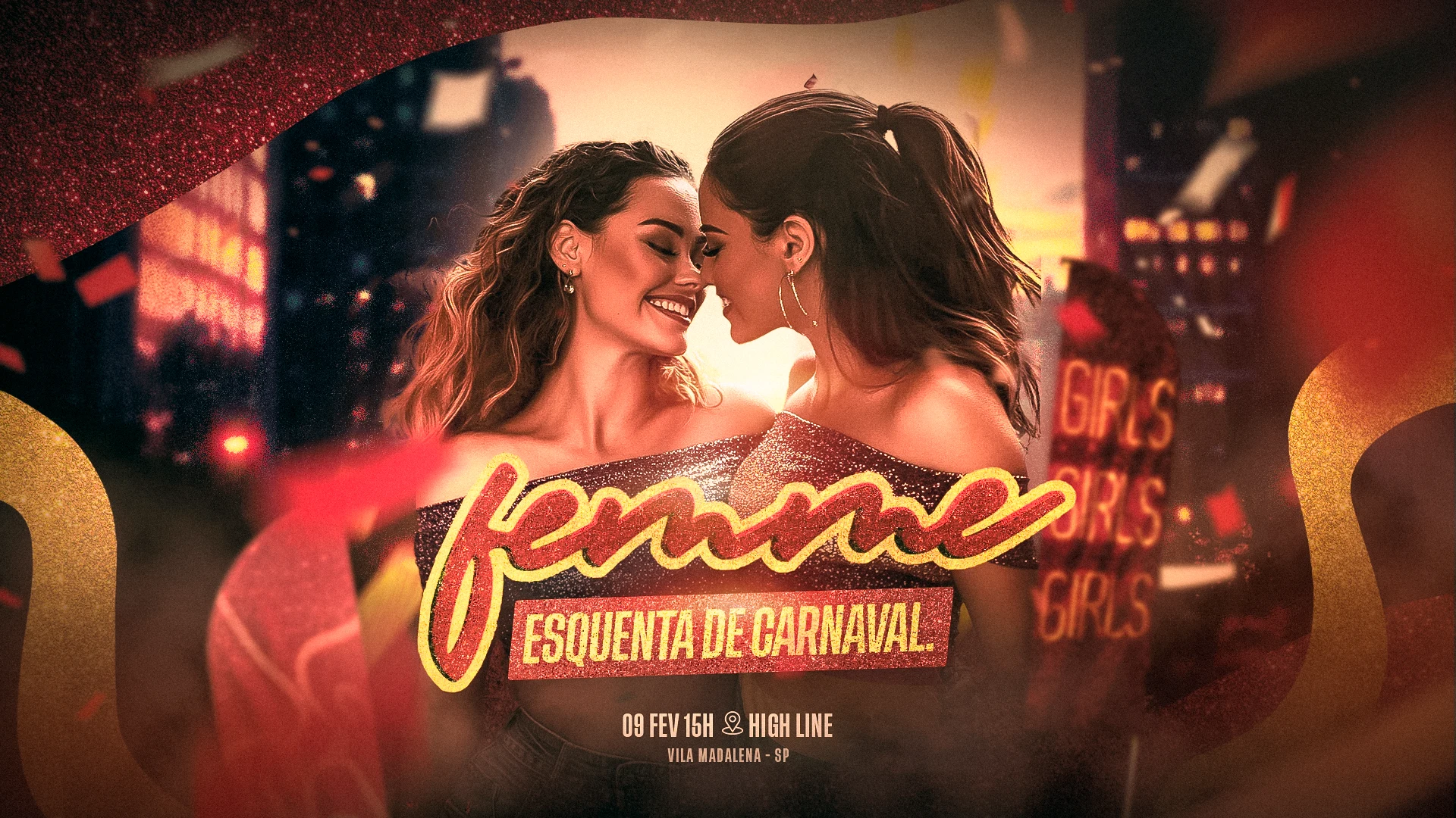 Femme Esquenta Carnaval | 09.Fev | Festa Lésbica | Highline Cover