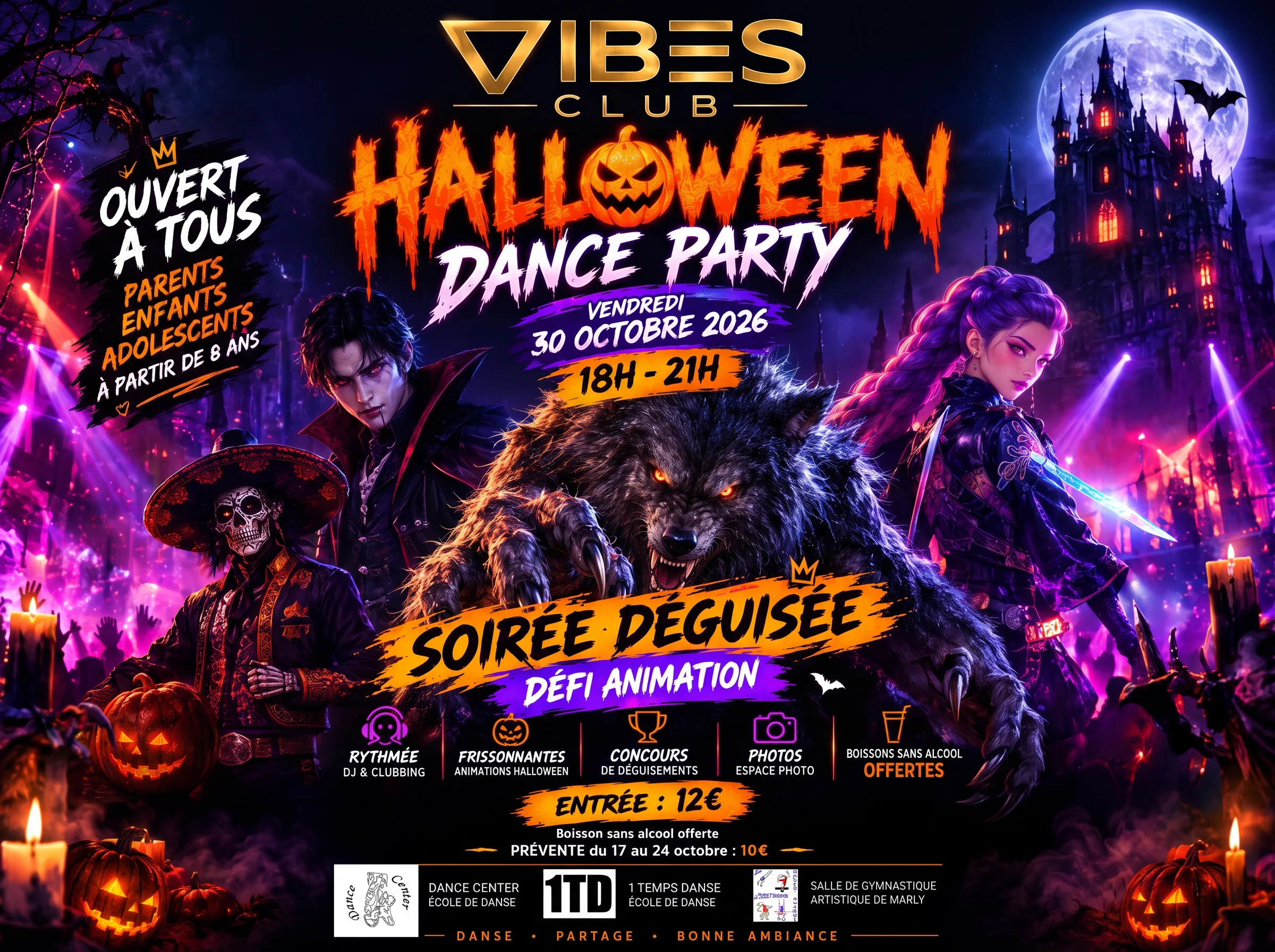 Halloween Vibes Dance Party 18h 21h Cover