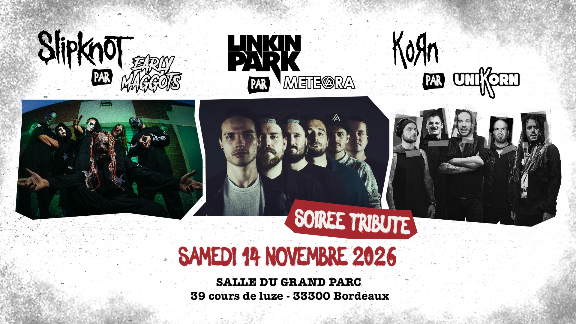 [Bordeaux] Concert Tribute : Slipknot - Linkin Park - Korn Cover