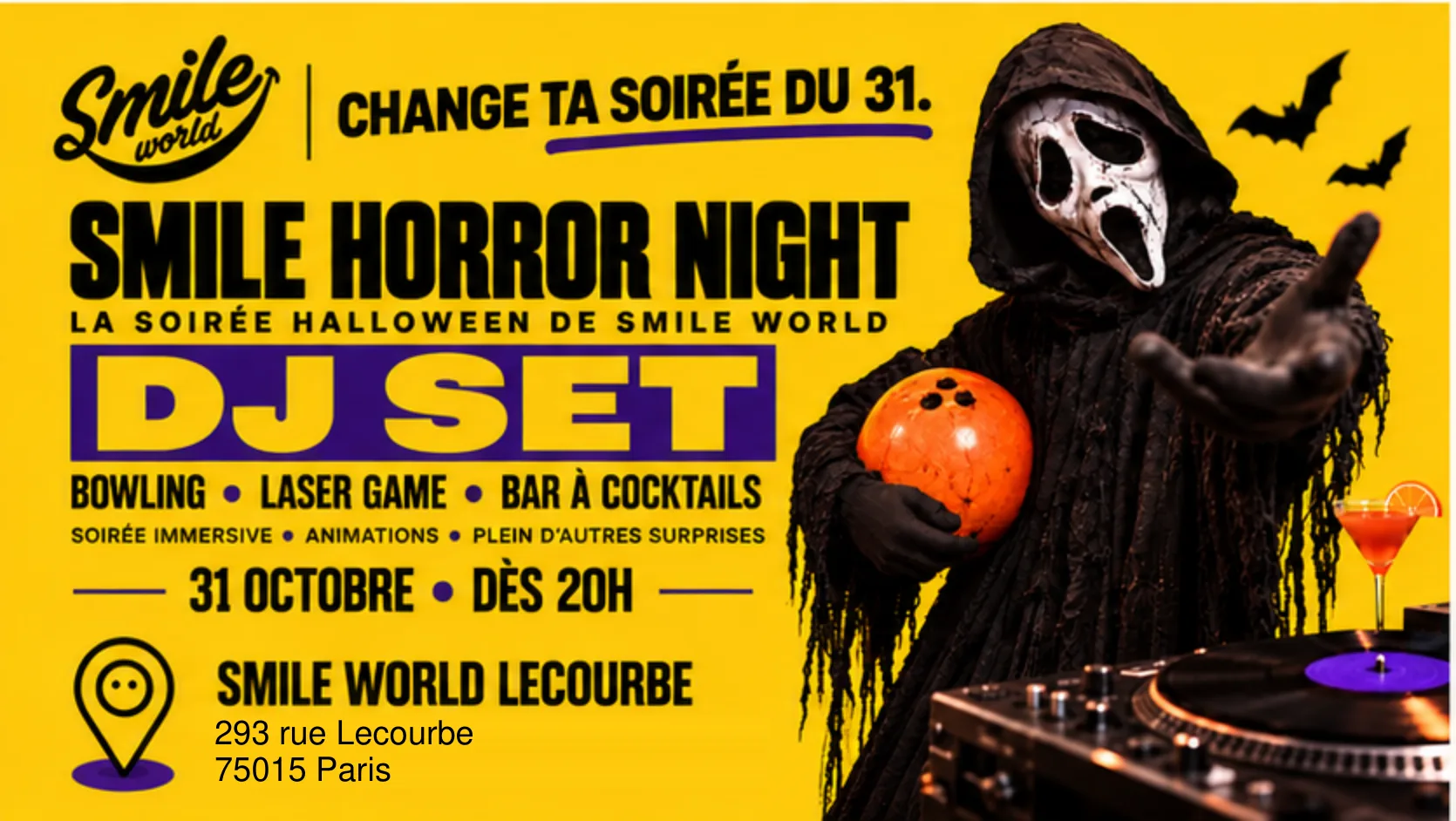 Smile Horror Night- Dj Set Lecourbe Cover