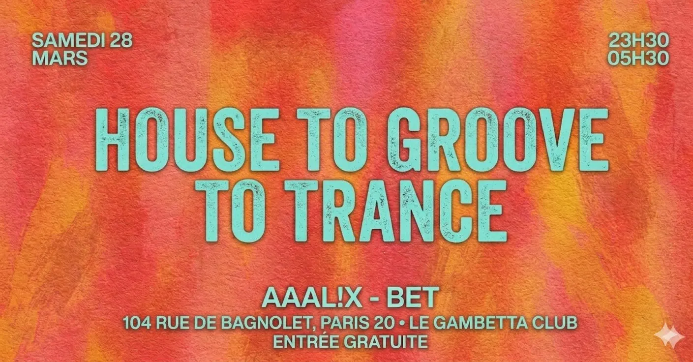 House To Groove To Trance W/ Bet & Aaal!X Cover