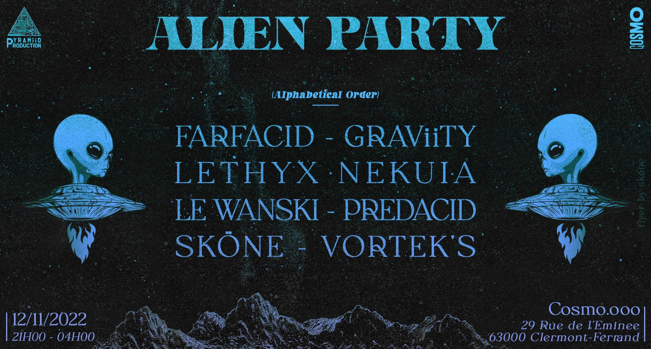 Alien Party : Graviity - Le Wanski - Vortek's - Sköne Cover