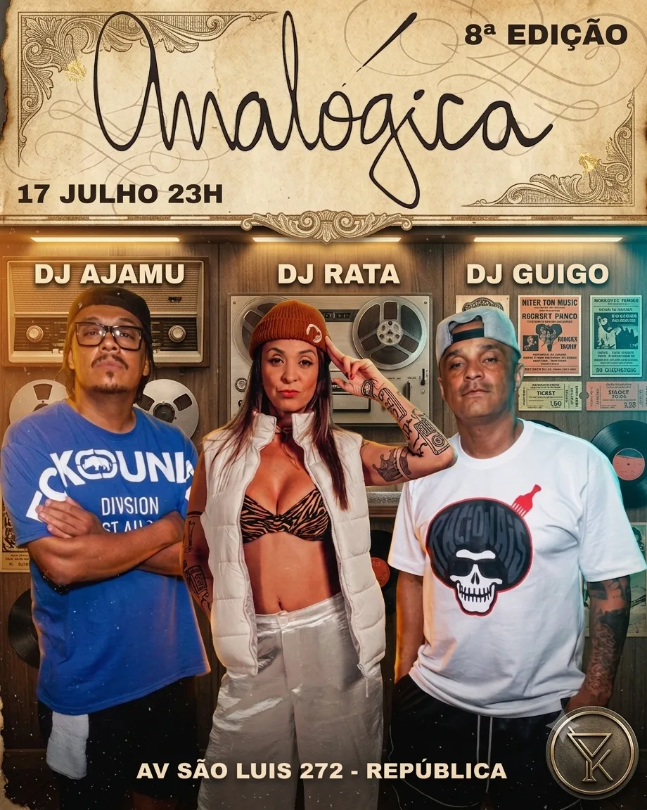 Festa Analógica 8a Edição! Convidada: Dj Rata! Cover