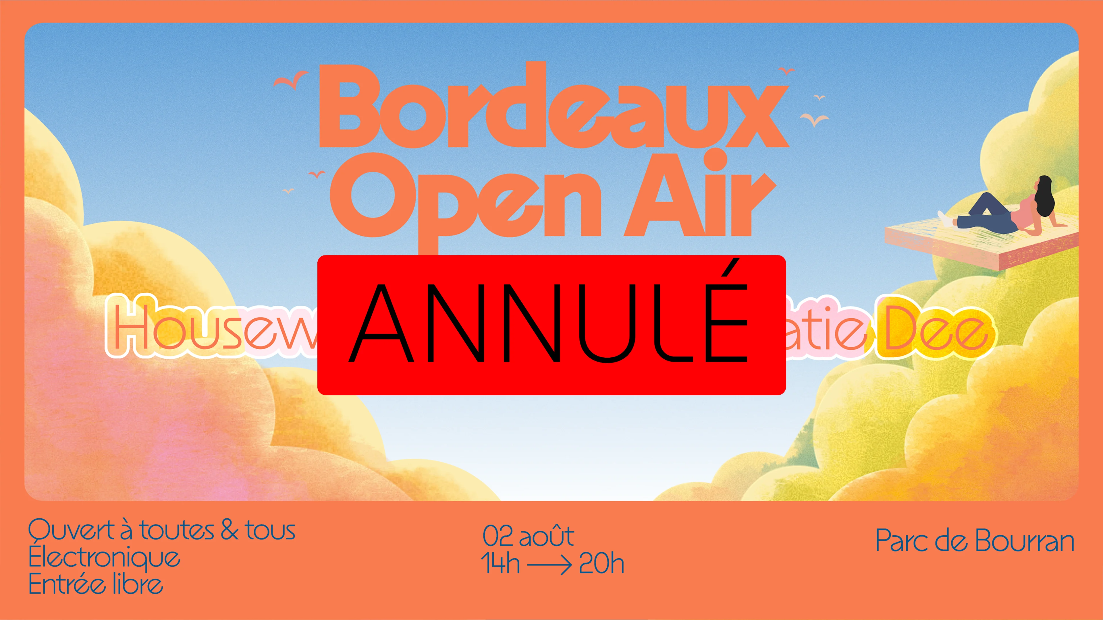 [Annulé] Bordeaux Open Air - Parc De Bourran 02.08 Cover