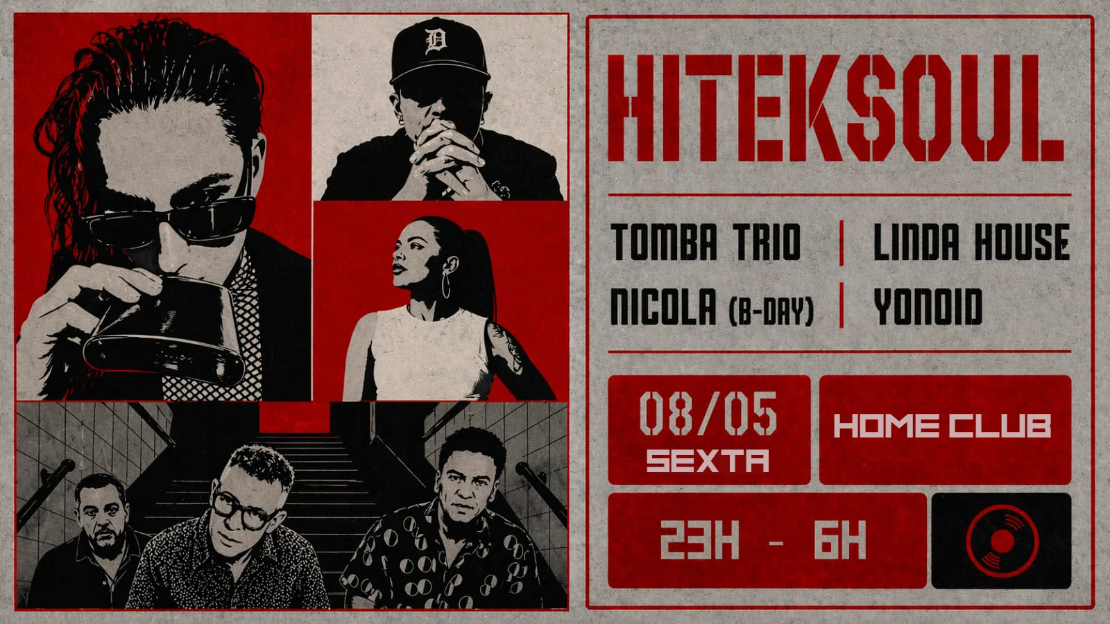 Hiteksoul + Tomba Trio 3 Anos No Home Club Cover