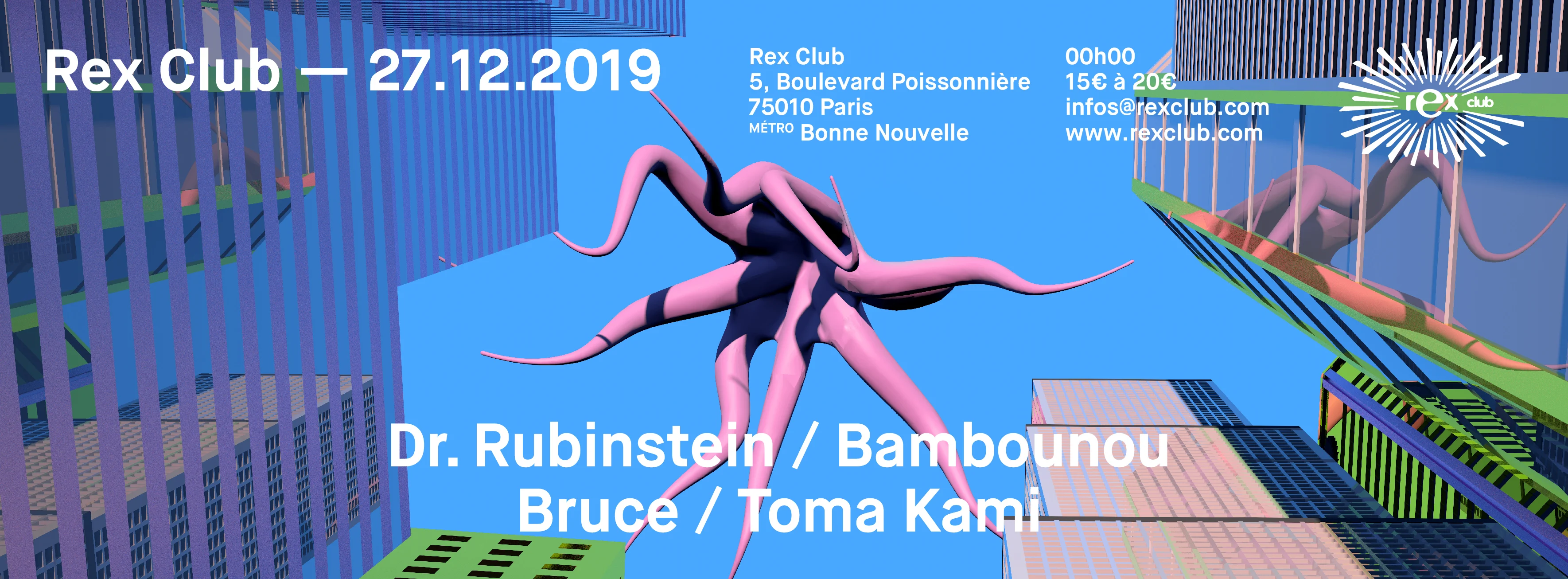 Rex Club Presente: Dr. Rubinstein, Bambounou, Bruce, Toma Kami Cover