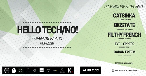 Hello Tech/No! - Opening Party (Folies Pigalle - Paris) 0h/12h Cover