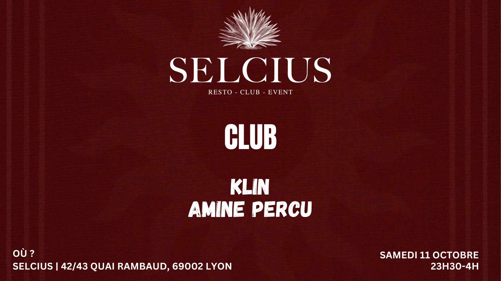 Selcius Club - Samedi 18 Octobre Cover