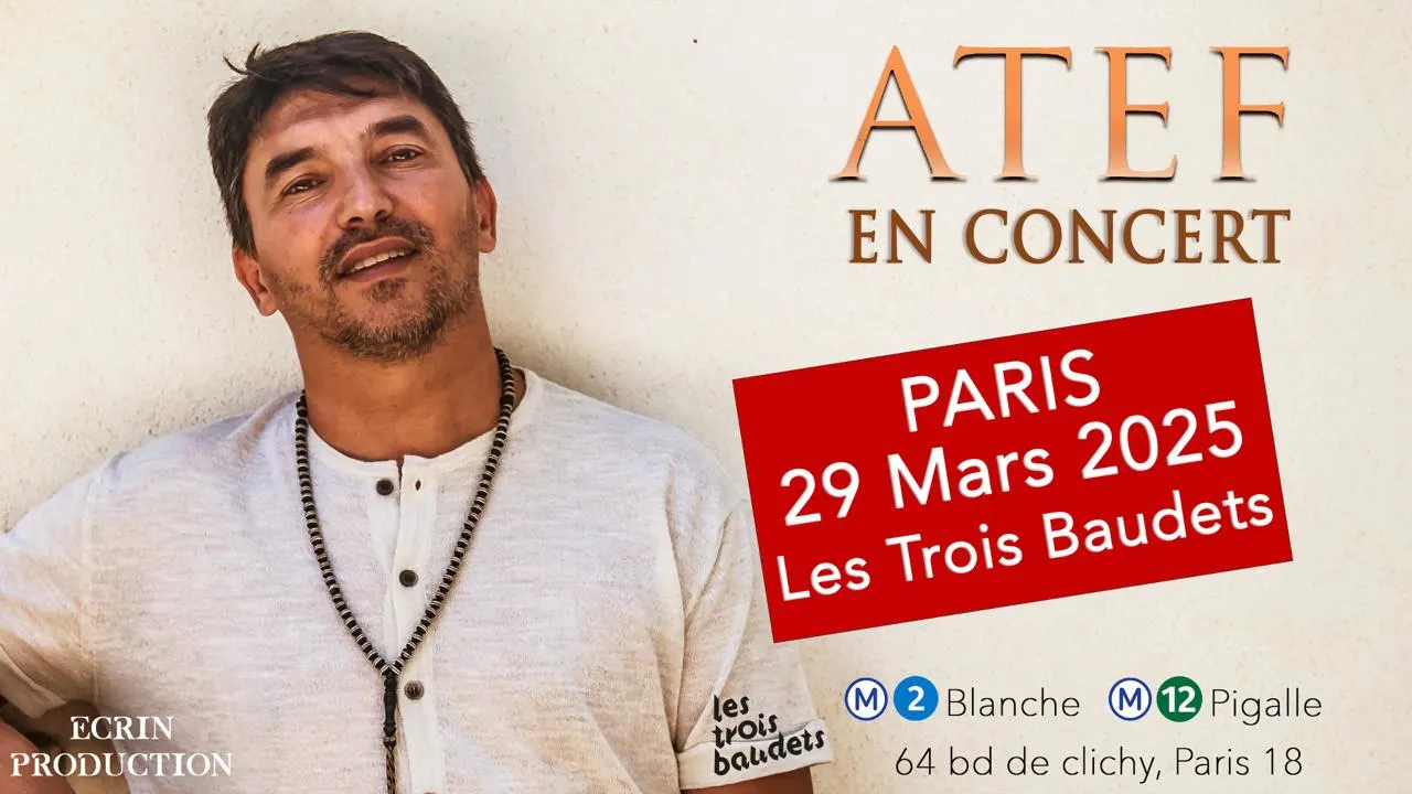 Atef : Concert @ Les Trois Baudets - Paris Cover