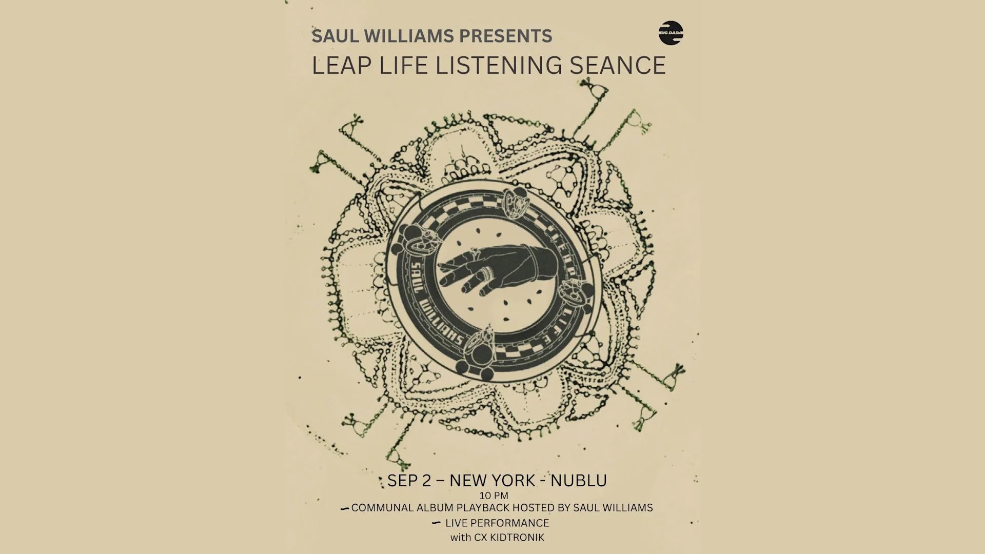 Saul Williams Presents Leap Life Listening Seance Cover