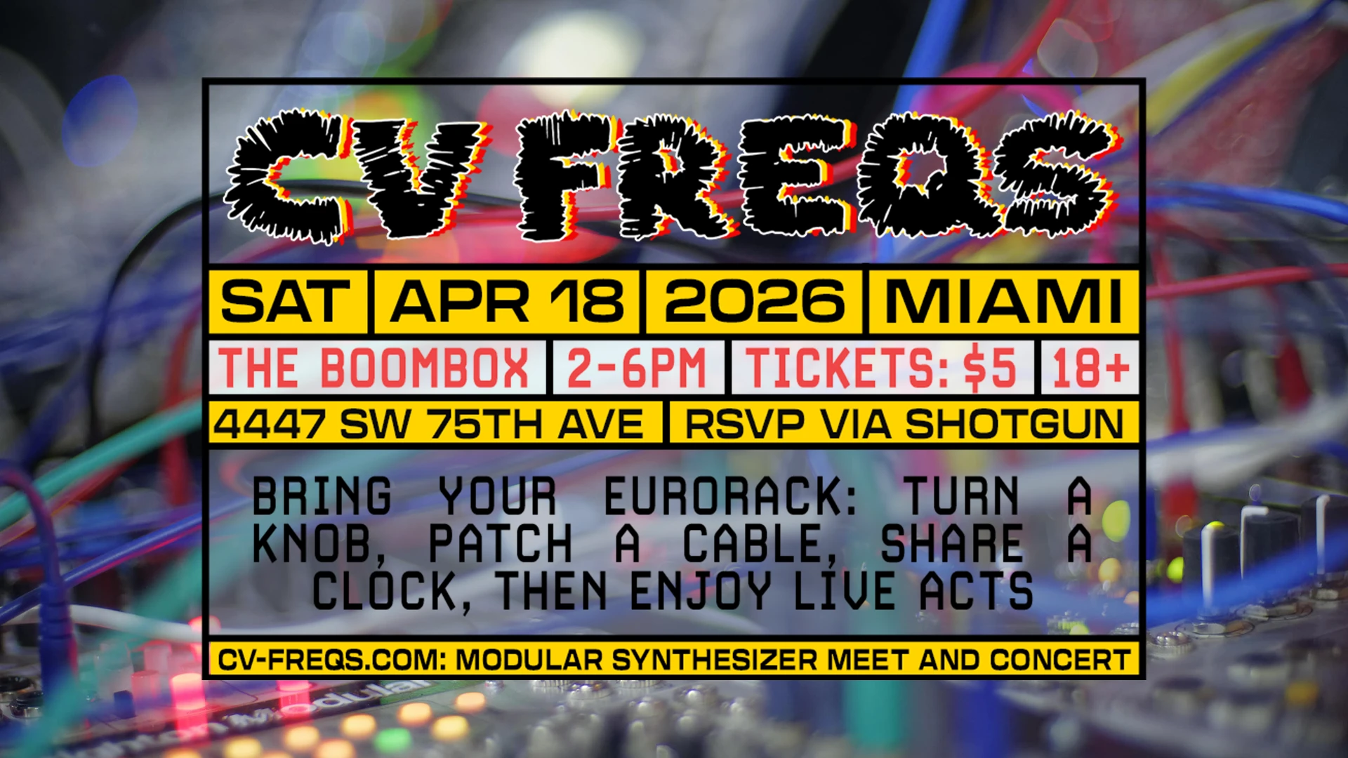 CV Freqs Synthesizer Meet And Concert Cover