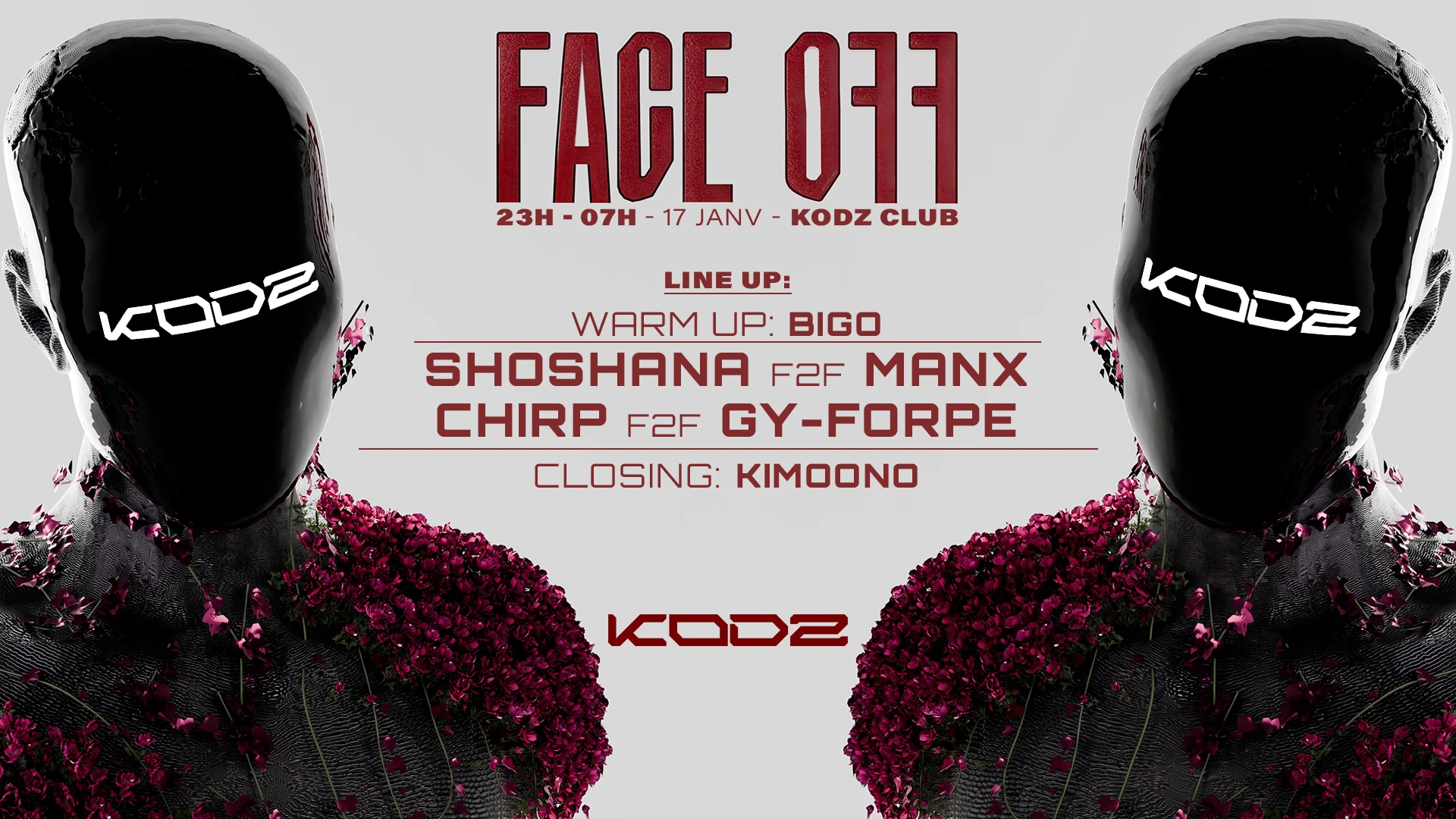 Face Off : Bigo - Shoshana/Manx - Chirp/Gy-Forpe - Kimoono Cover