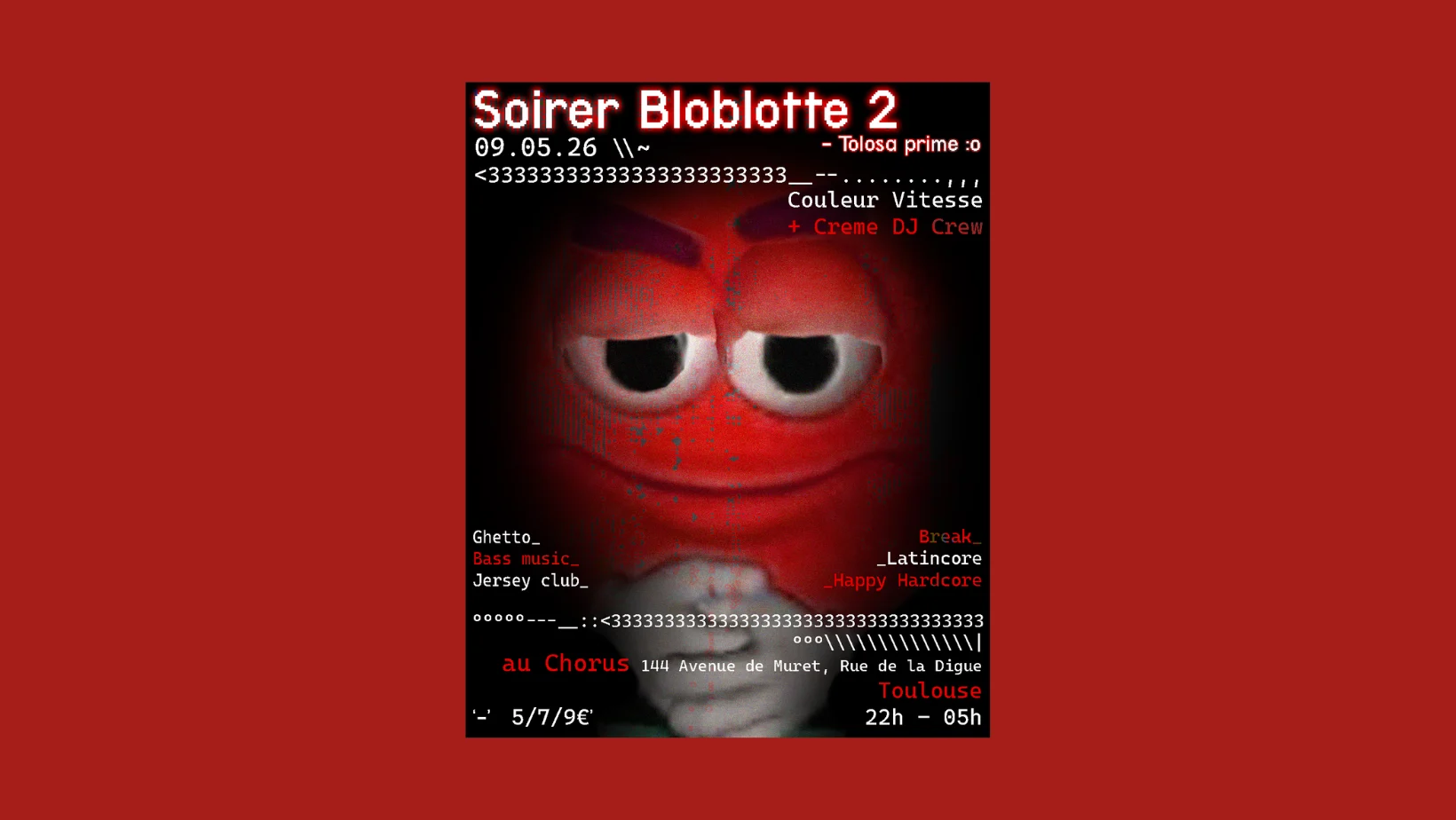 Soirer Bloblotte 2 X Creme Dj Crew @Le Chorus Cover
