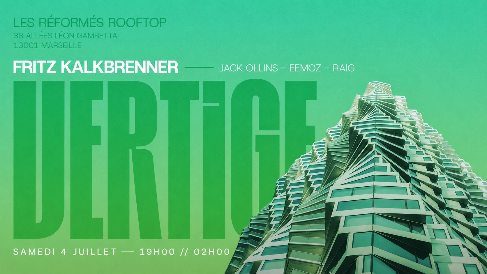 Vertige IV - Rooftop Les Réformés Invite Fritz Kalkbrenner Cover