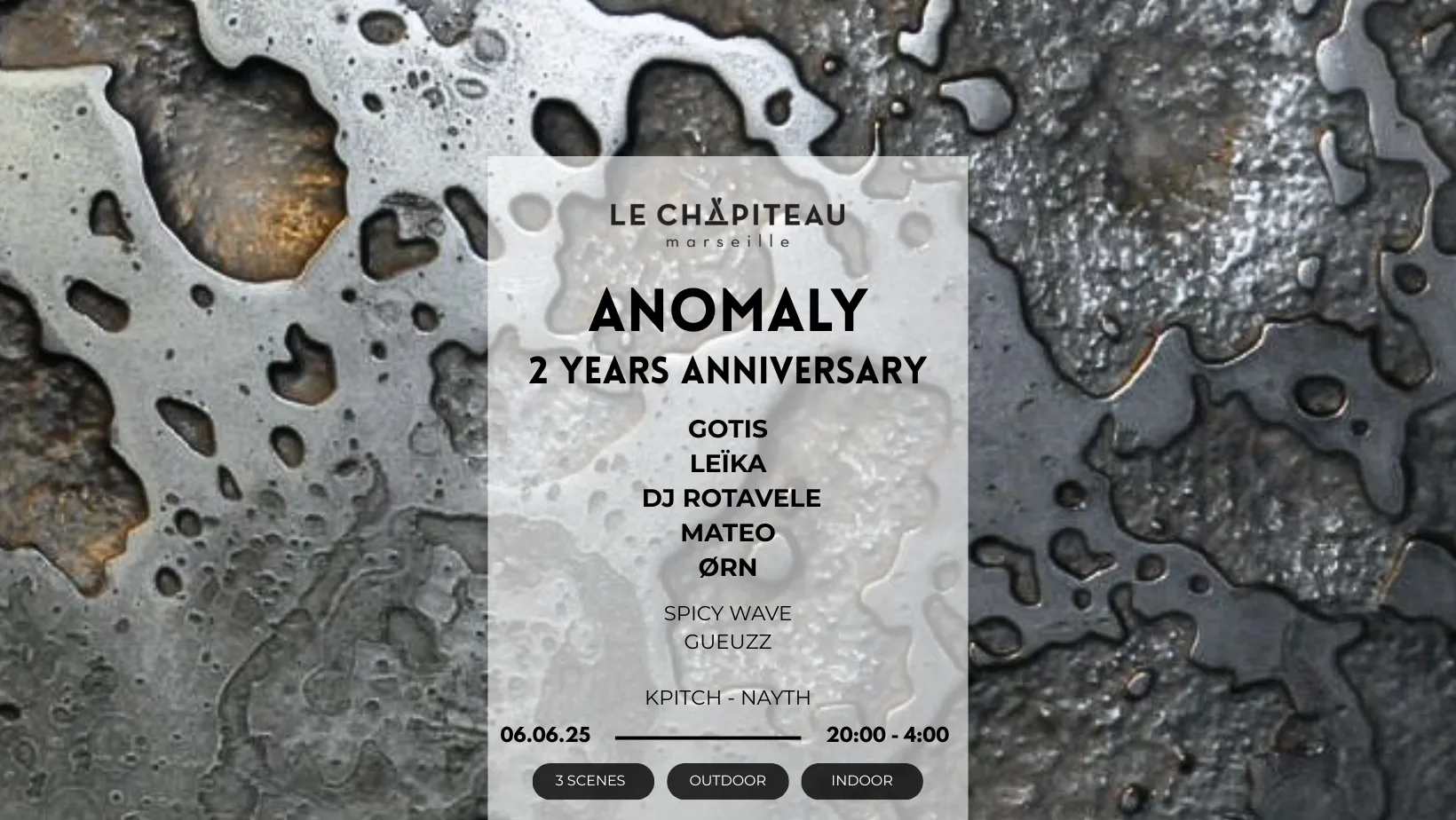 Le Chapiteau X Anomaly Events Cover