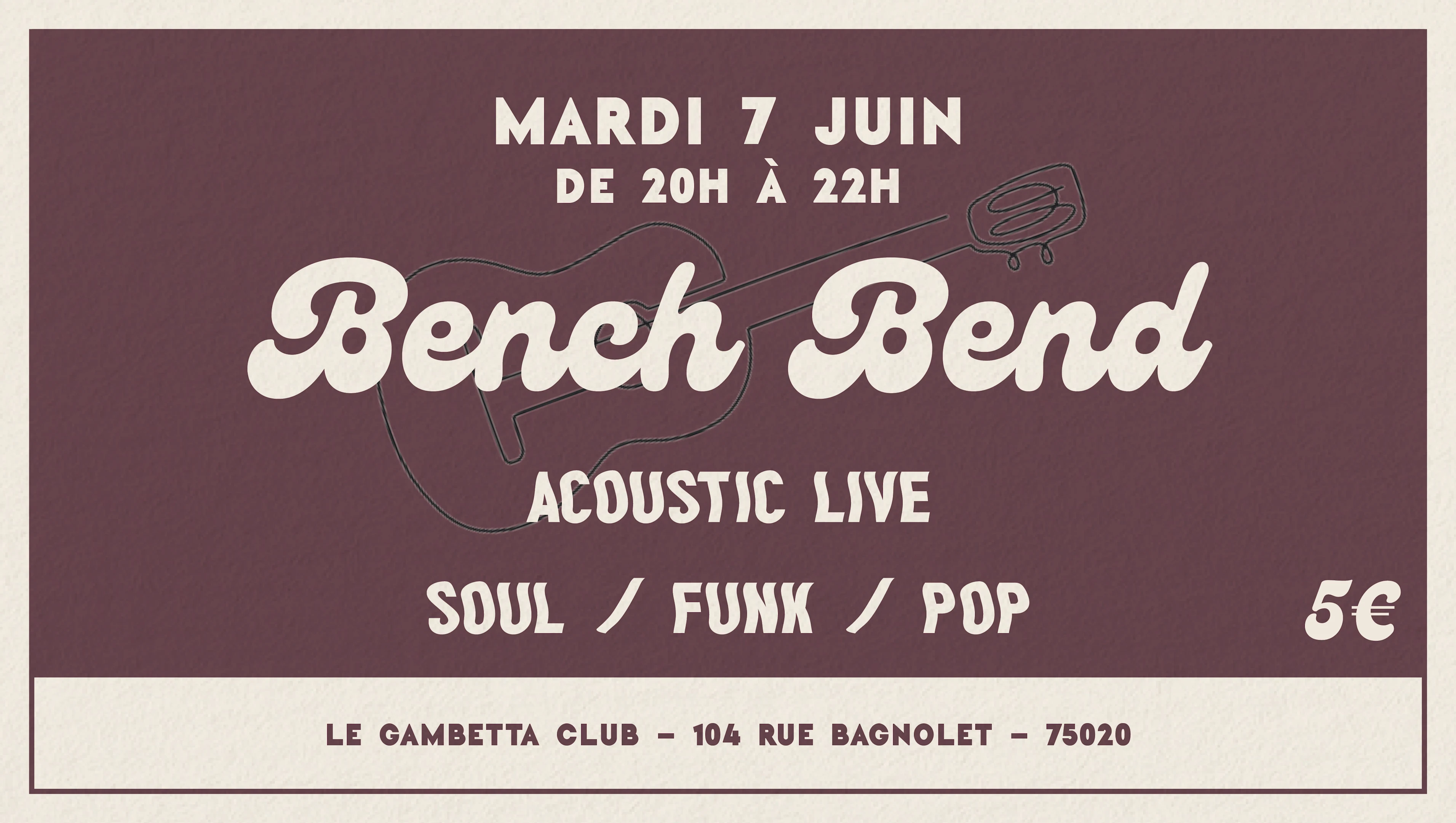 Redjah Events Présente Bench Bend Cover
