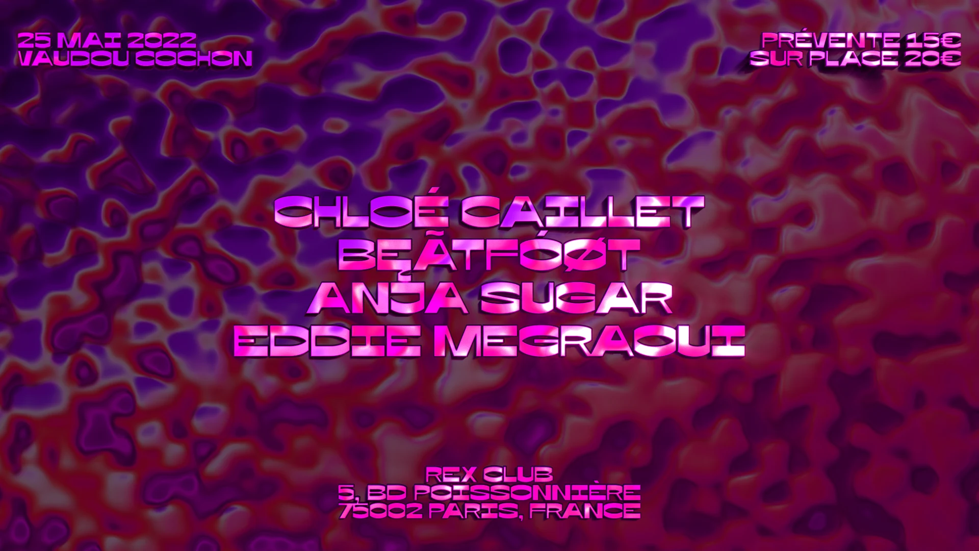Vaudou Cochon: Chloé Caillet, Beãtfóøt, Anja Sugar, Eddie Megraoui Cover