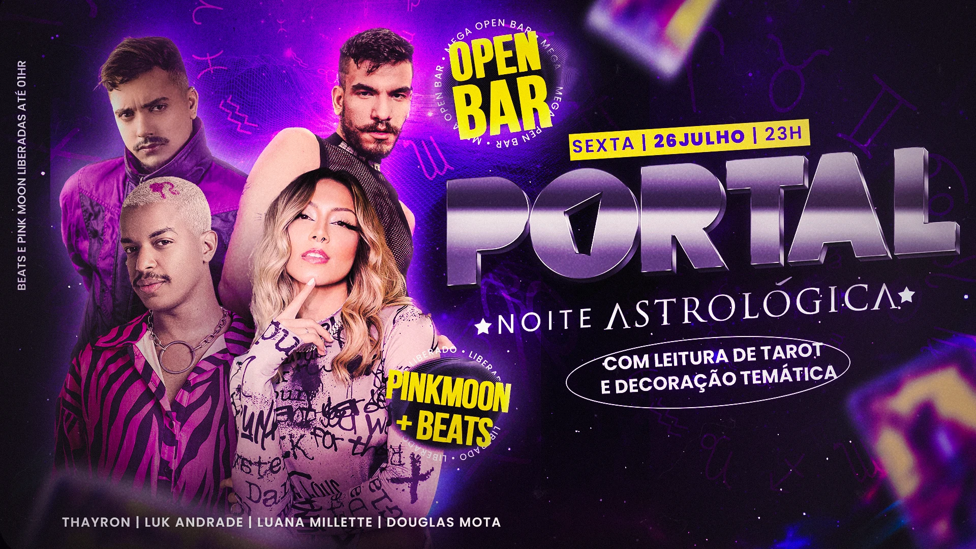 Noite Astrológica - Portal Club / Tarot Free + Mega Open Bar Cover