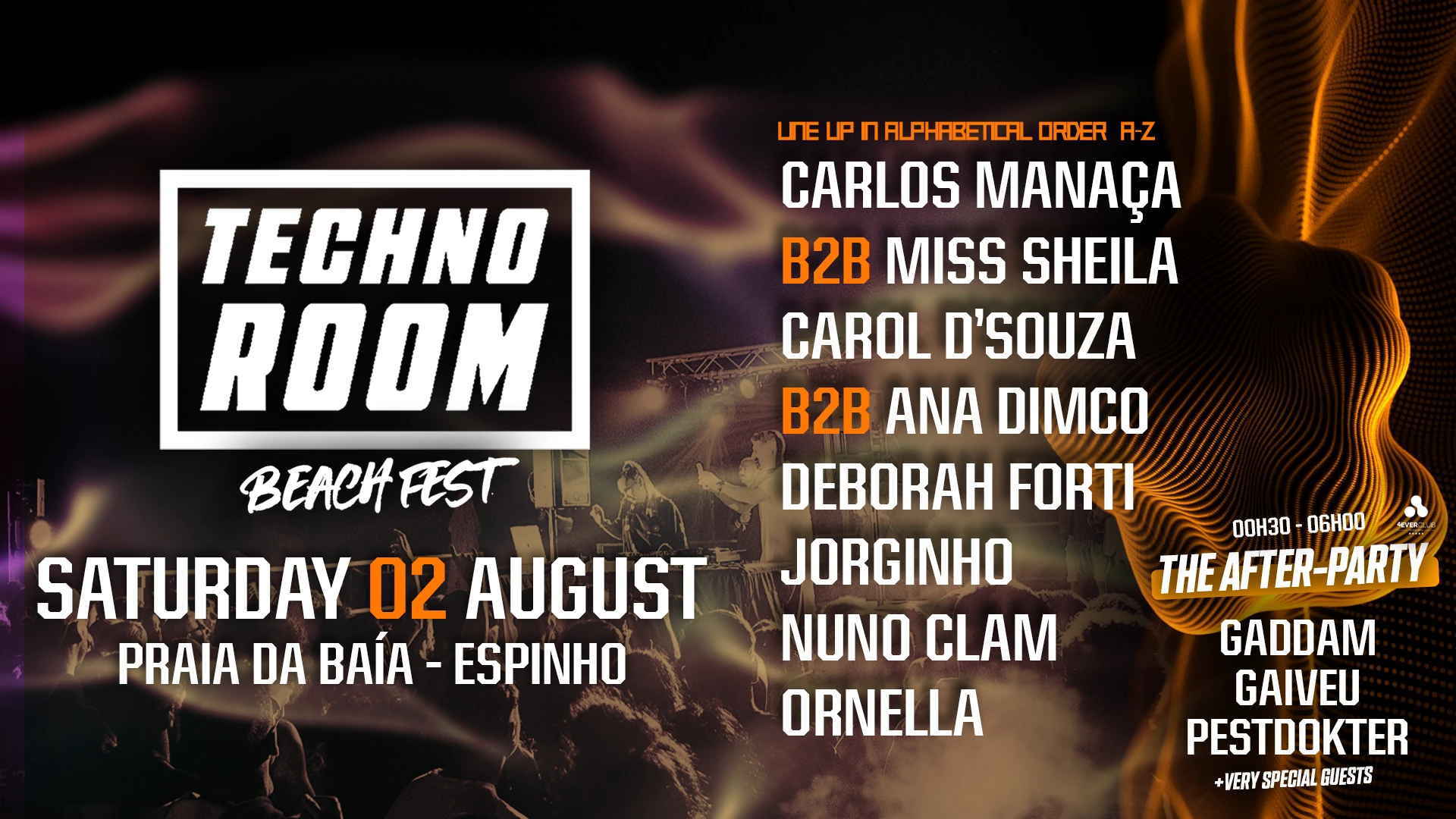 Techno Room Beach Fest 2025 - Praia Da Baía - Espinho Cover