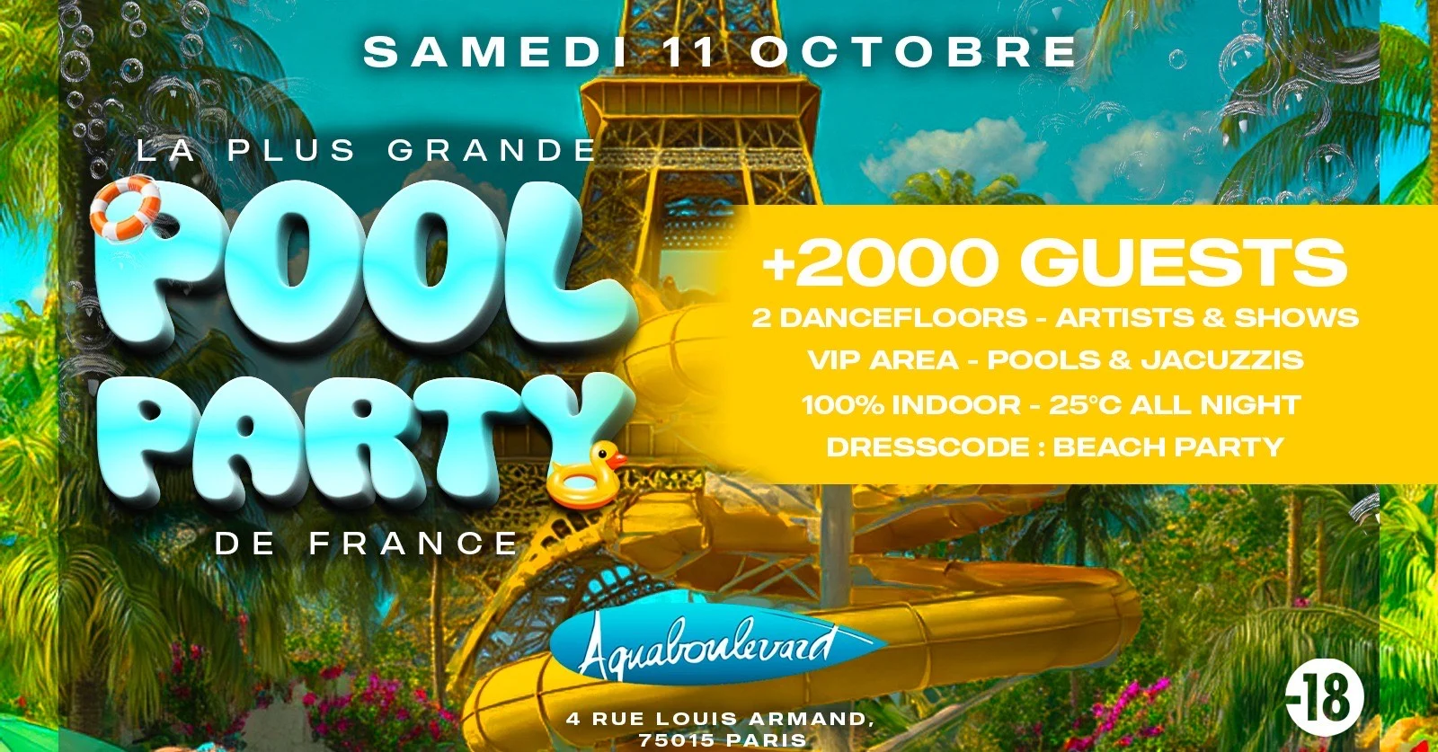 Paris’ Biggest Poolparty 2025 - Aquaboulevard Cover