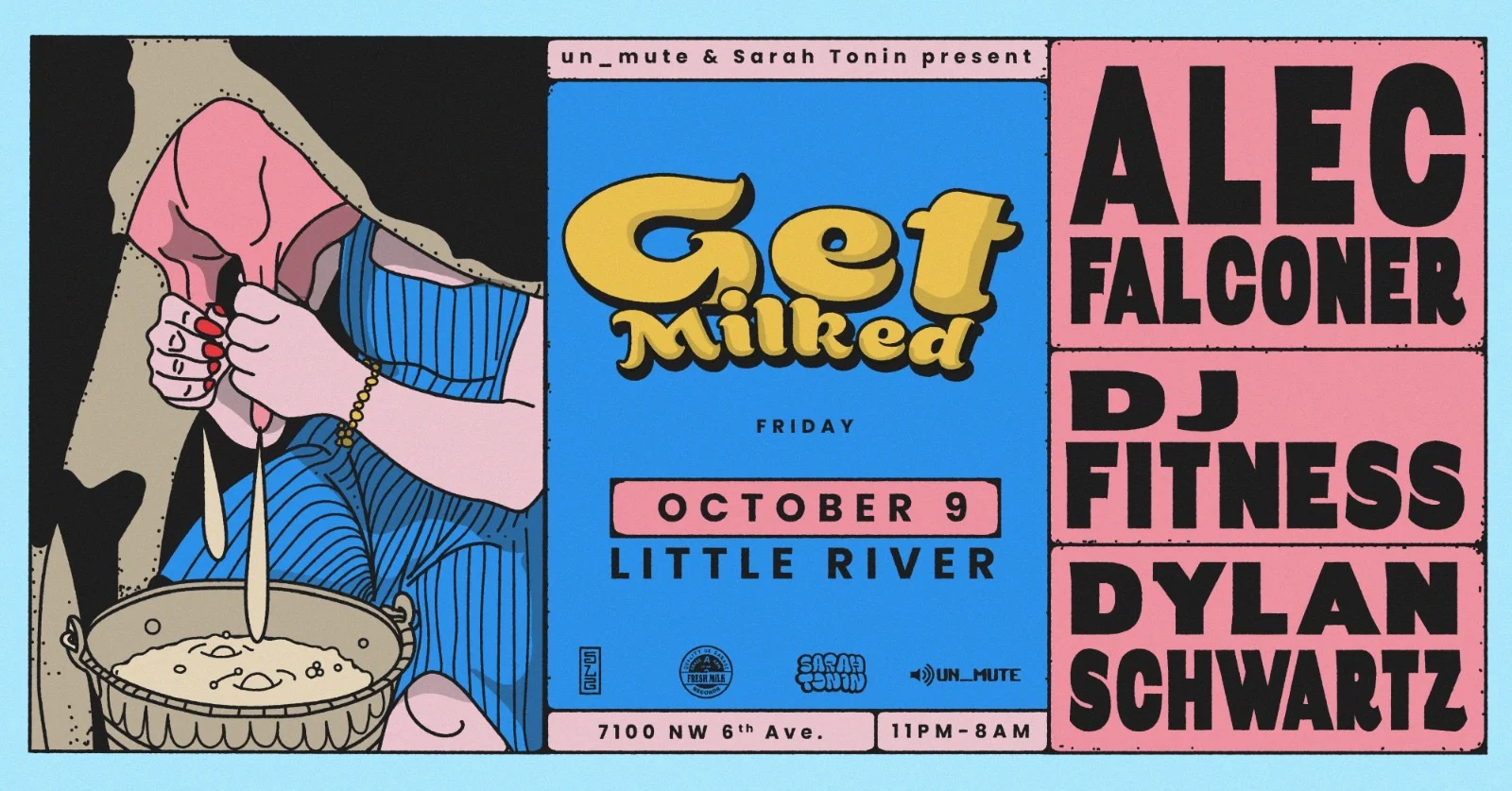 Get Milked: Alec Falconer Pres By Sarah Tonin & Un_Mute Cover