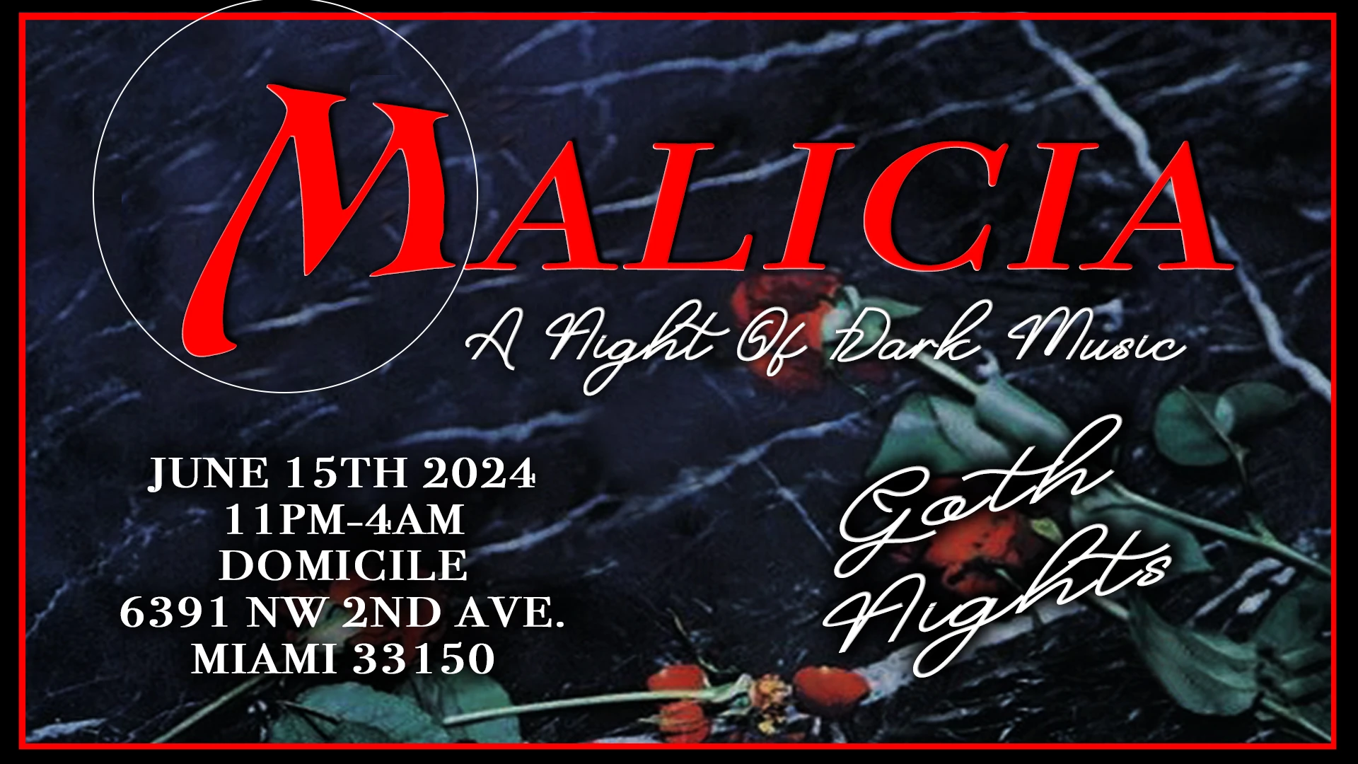 Malicia Goth Nights Ft. Dj Thomas & Vee Cover
