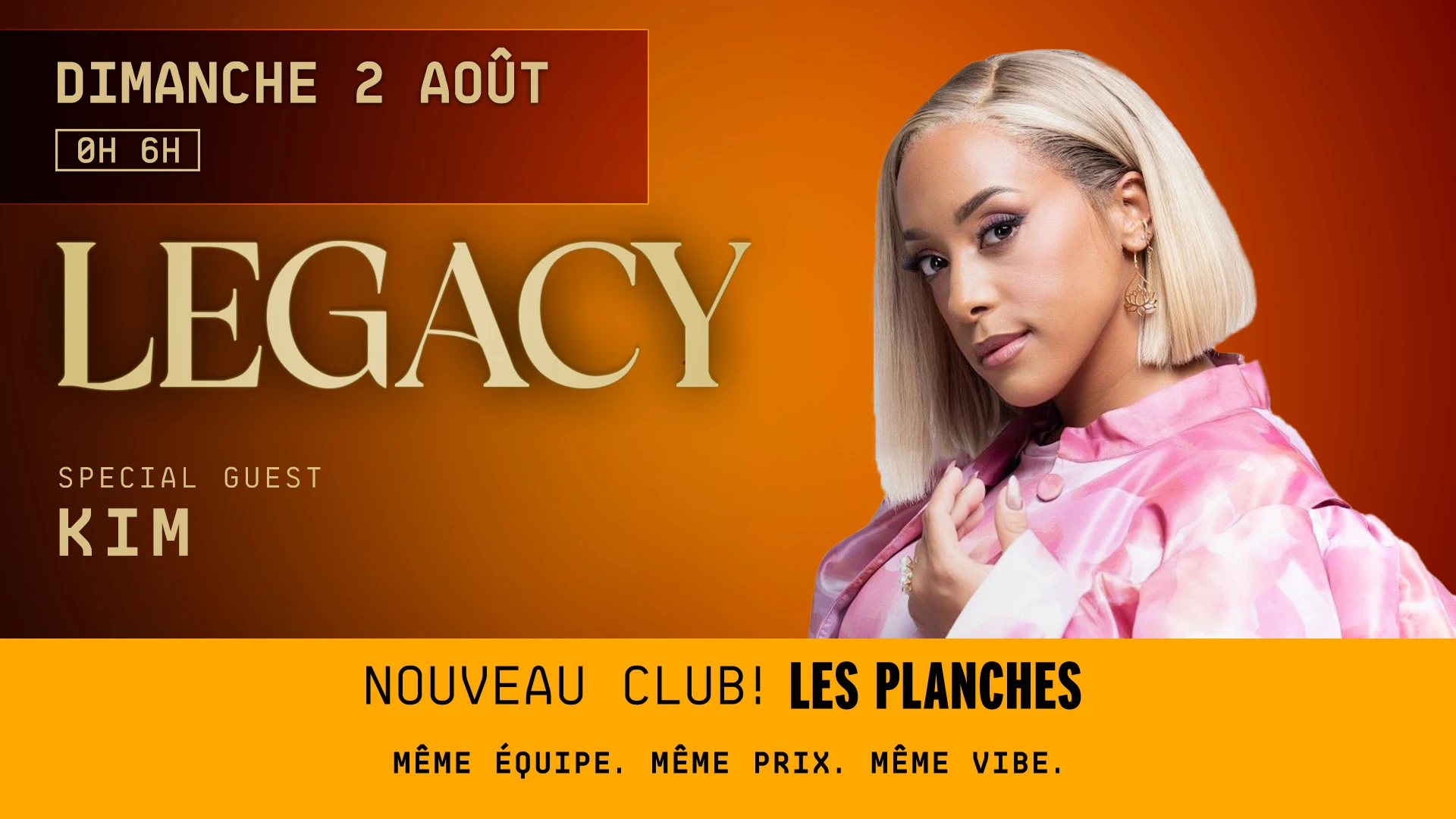 Legacy — Kim Live! - Opening Les Planches Cover
