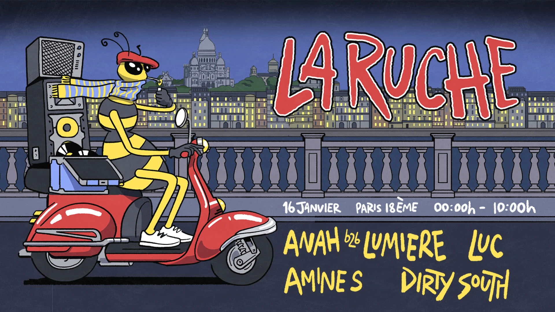 La Ruche 00h-10h: Anah & Lumiere, Luc, Amine S, Dirty South Cover