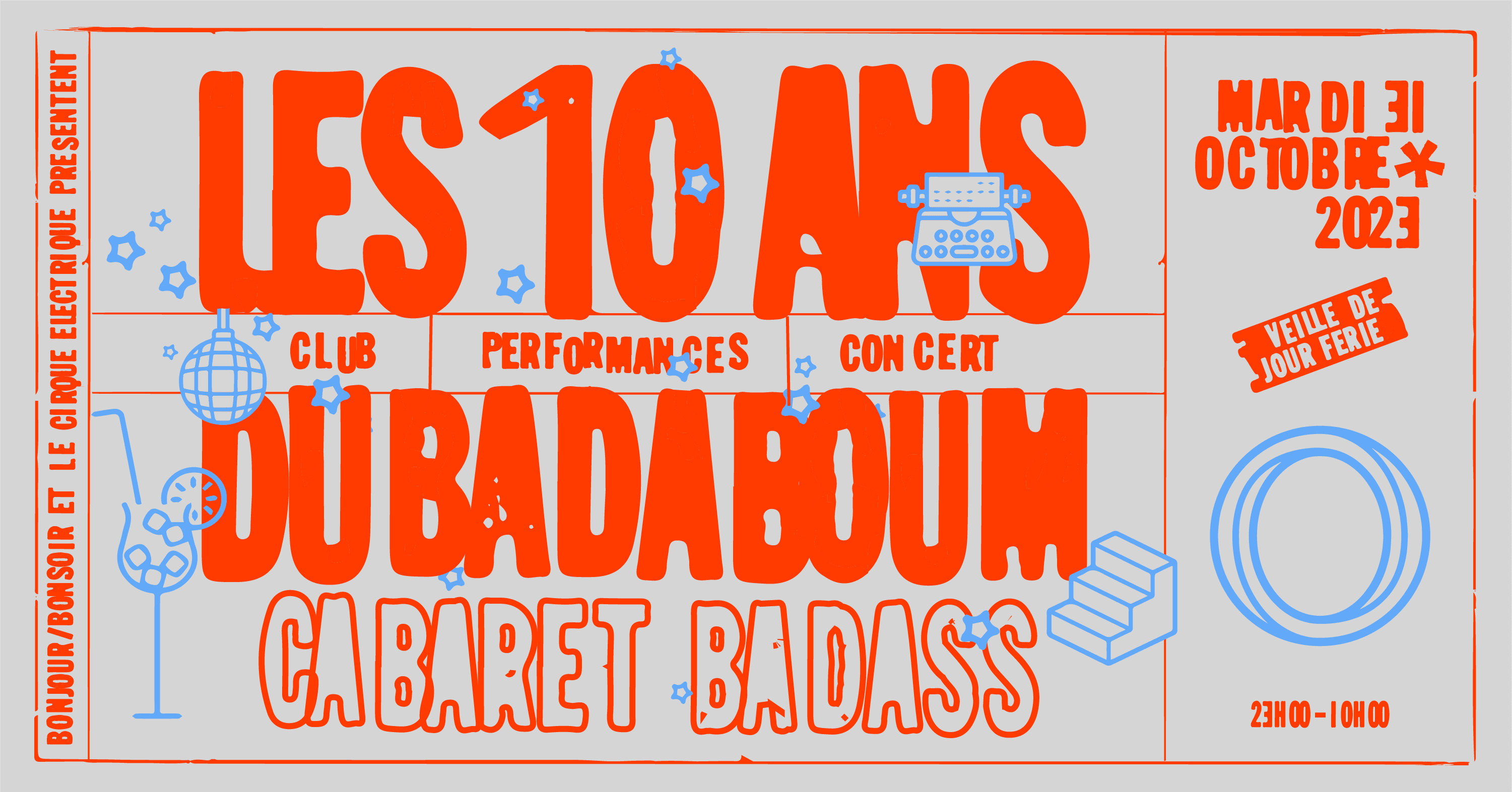 10 Ans Du Badaboum — Le Cabaret Badass Cover