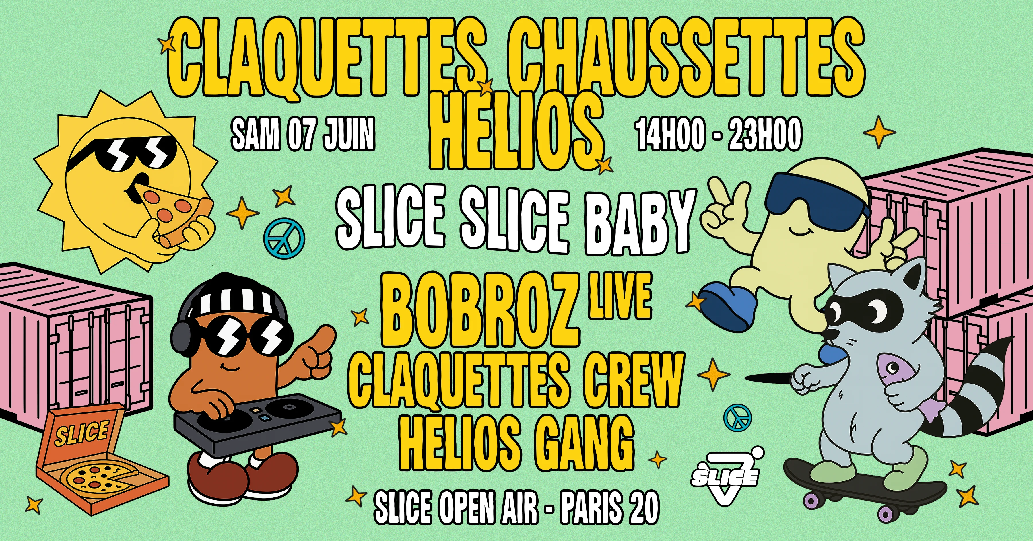 Claquettes Chaussettes & Helios X Slice Open Air Cover