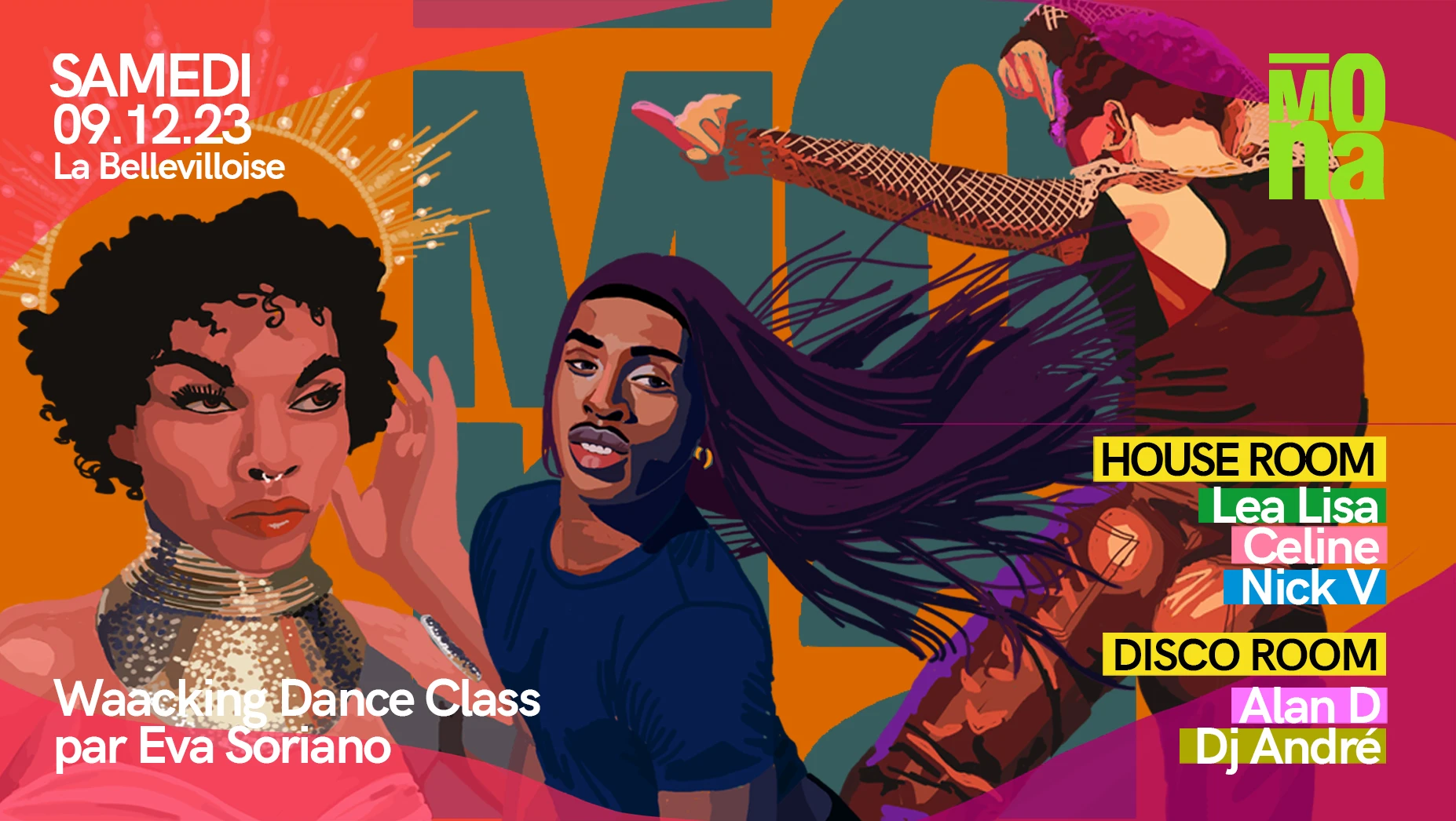 Mona W/ Lea Lisa, Céline , Nick V, Dance Class Waacking Cover