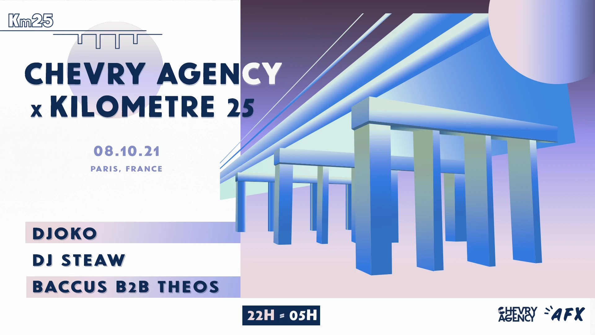 Chevry Agency X Kilomètre25 : Djoko, Dj Steaw, Baccus B2b Theos Cover