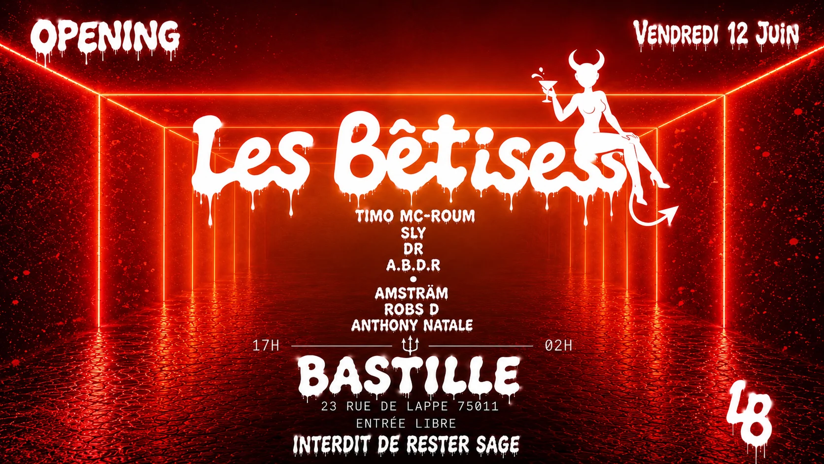 Les Bêtises: Opening Week - Vendredi 12 Juin Cover