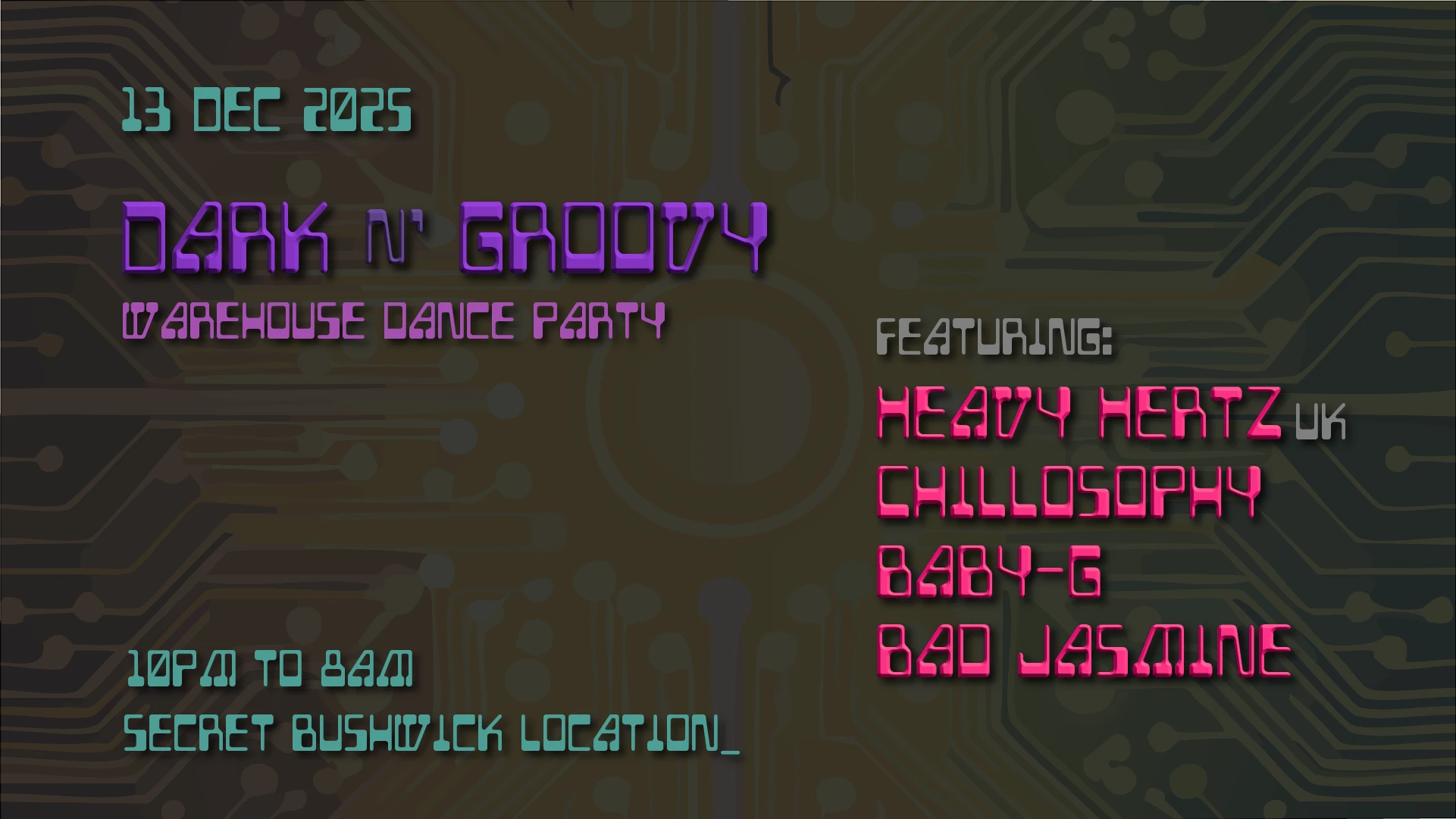 Dark N' Groovy W/ Heavy Hertz, Chillosophy & Baby-G Cover