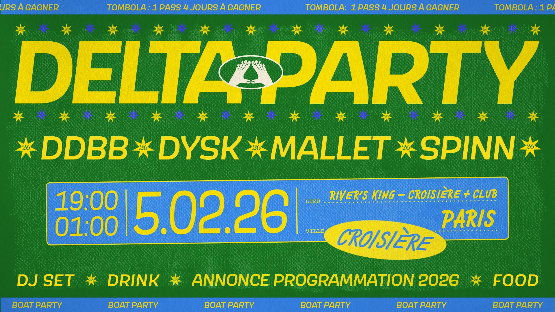 Delta Party: Croisière + Club - Paris Cover