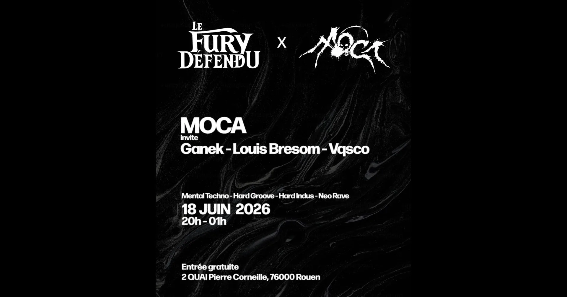 Soirée Techno Moca X Fury Défendu Cover