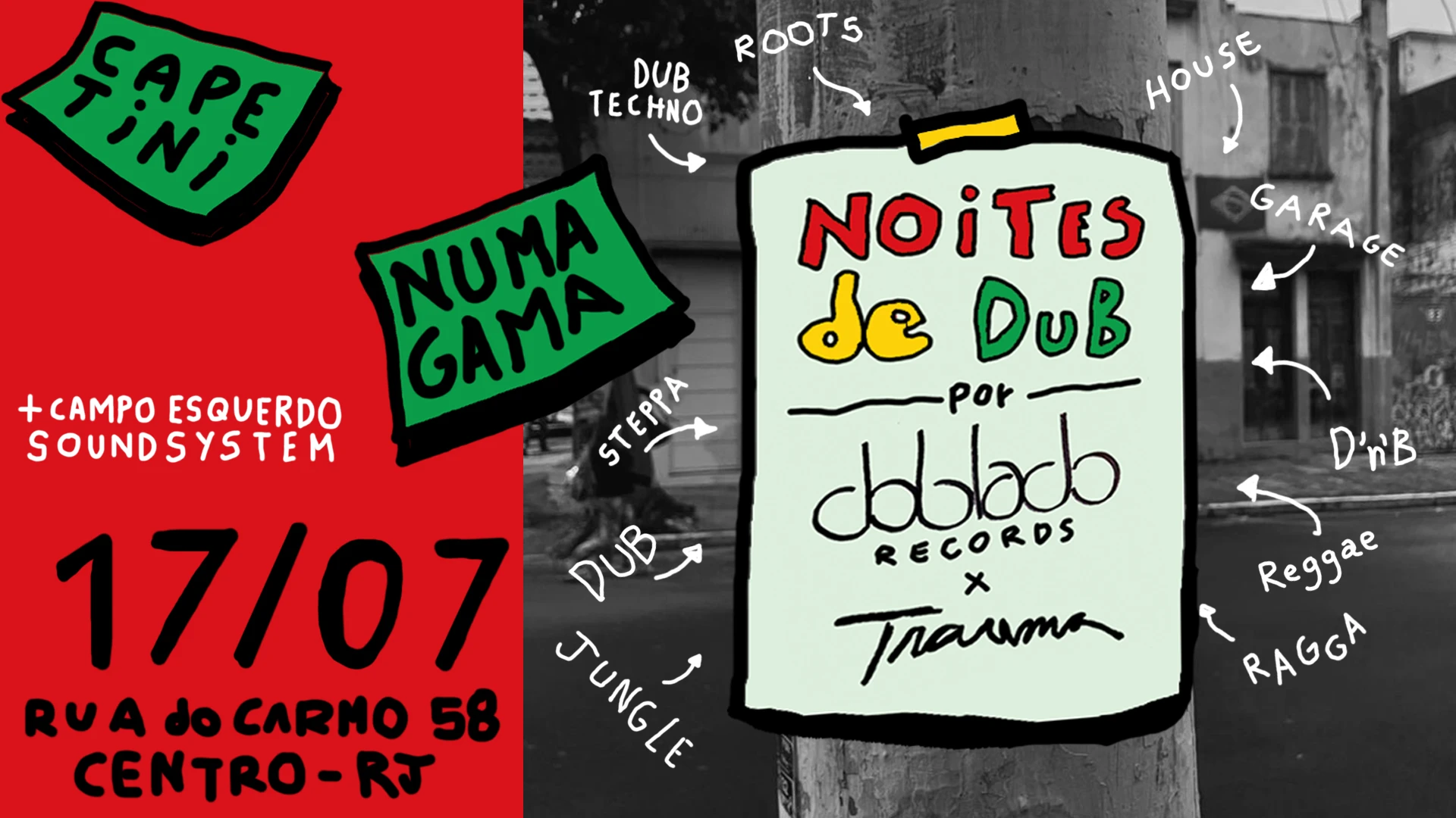Noites De Dub Convida Numa Gama + Campo Esquerdo Soundsystem Cover