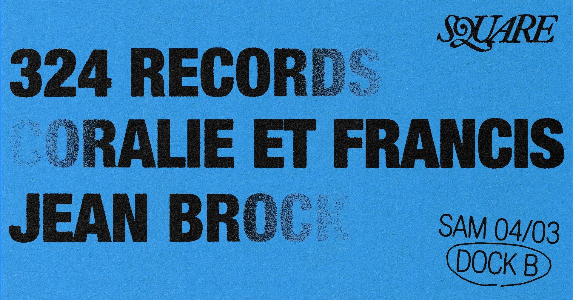 Dock B : 324 Records / Coralie Et Francis / Jean Brock Cover