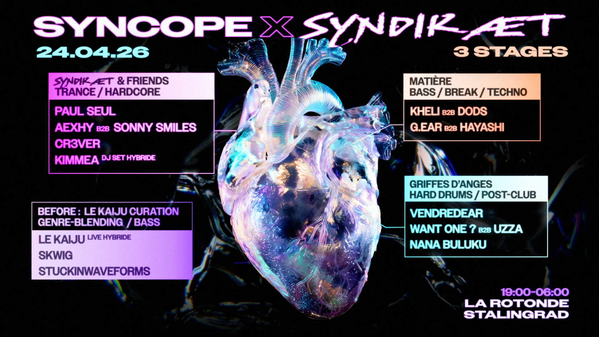 Syncope X Syndikaet : Paul Seul, Le Kaiju, Griffes D’Anges Cover