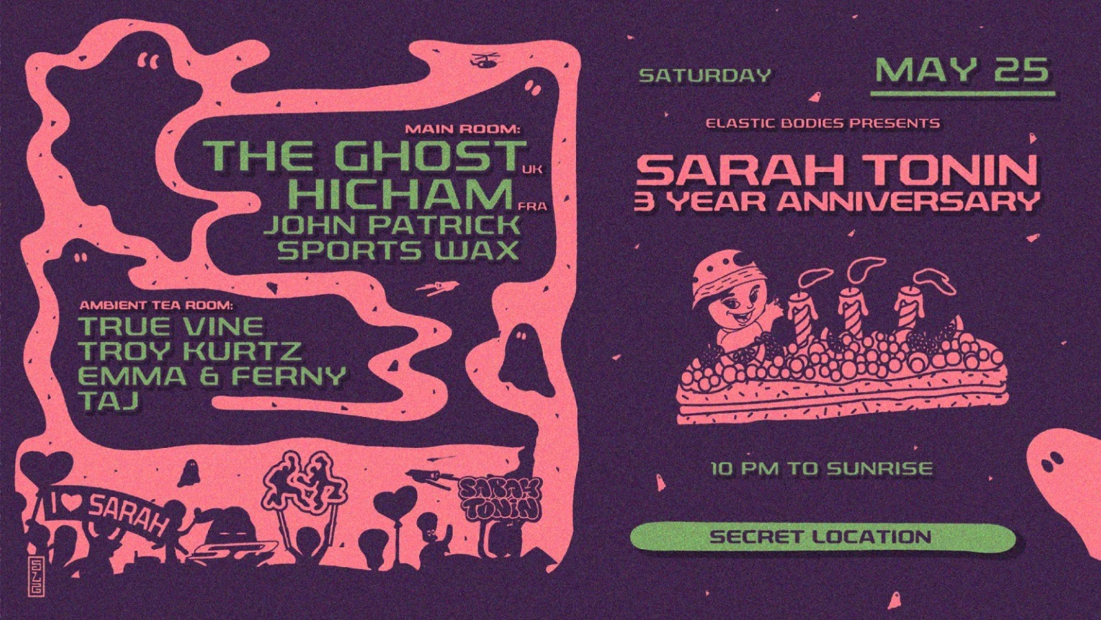Sarah Tonin 3 Year Annivesary W/ The Ghost, Hicham & More Cover