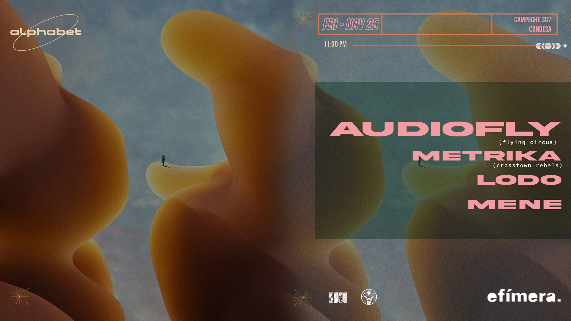 Audiofly @ Alphabet X Efímera Cover