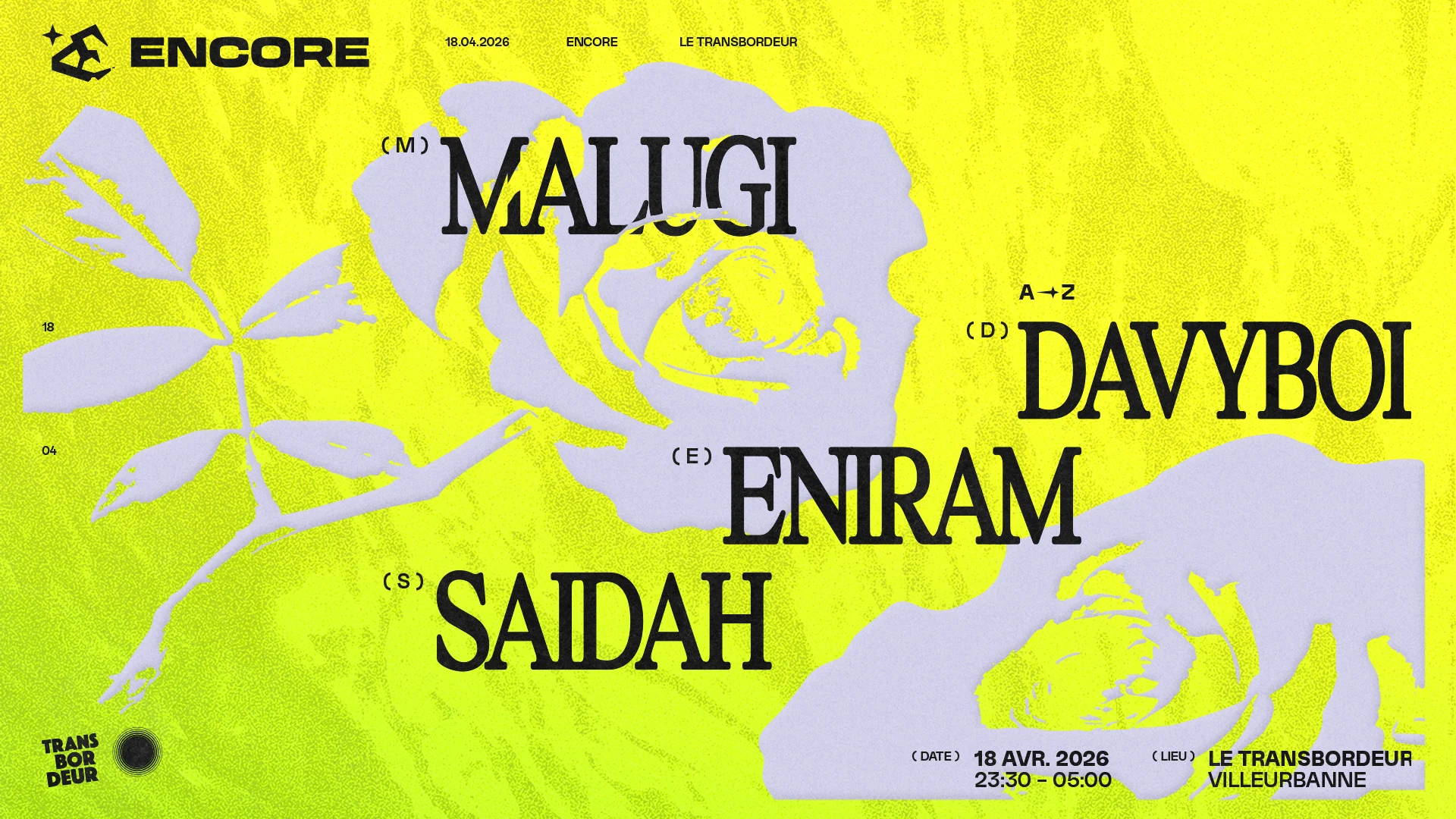 Encore : Malugi, Davyboi, Saidah, Eniram Cover