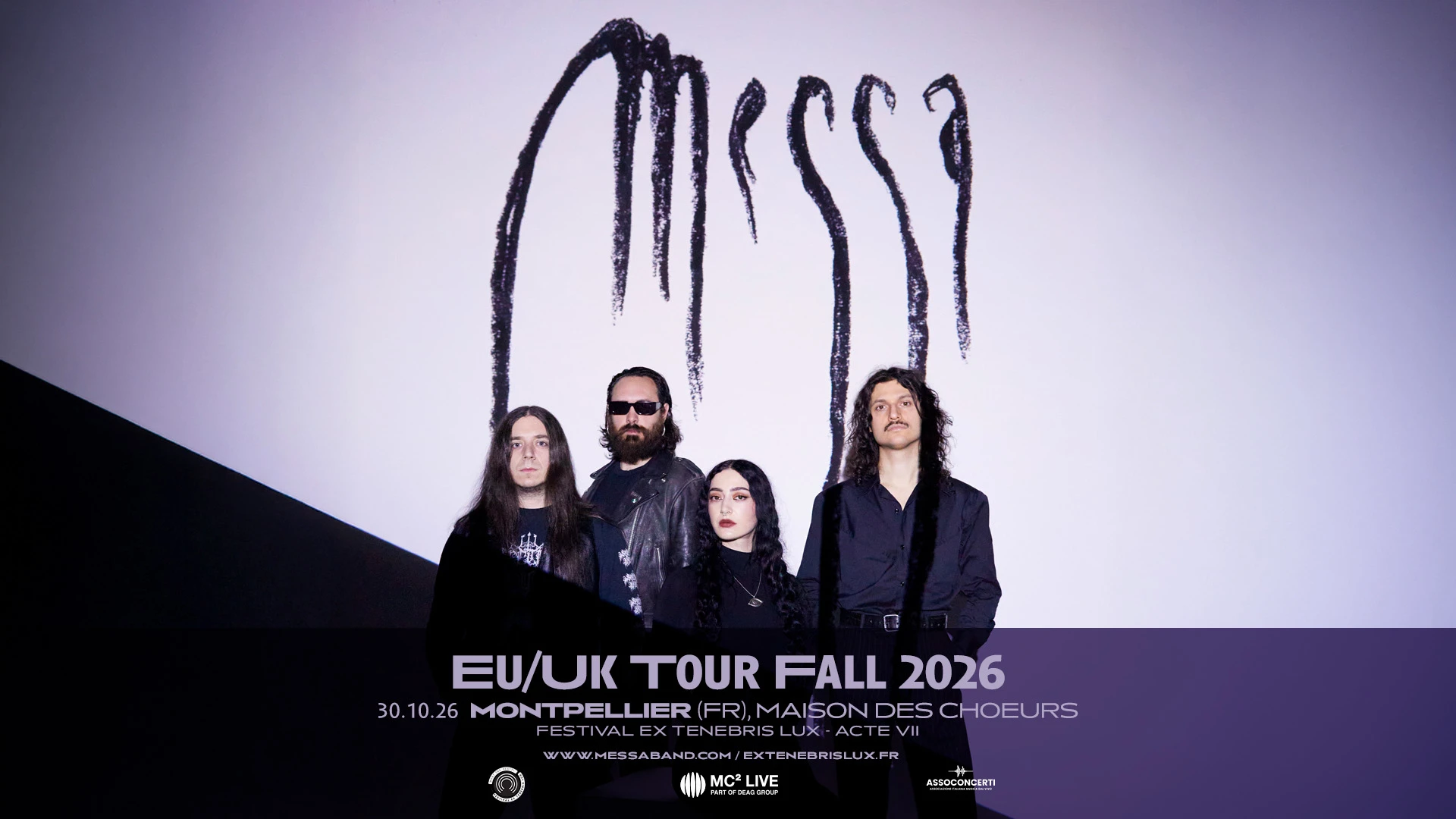 Ex Tenebris Lux 2026 : Messa + The Night Eternal + Nero Kane Cover