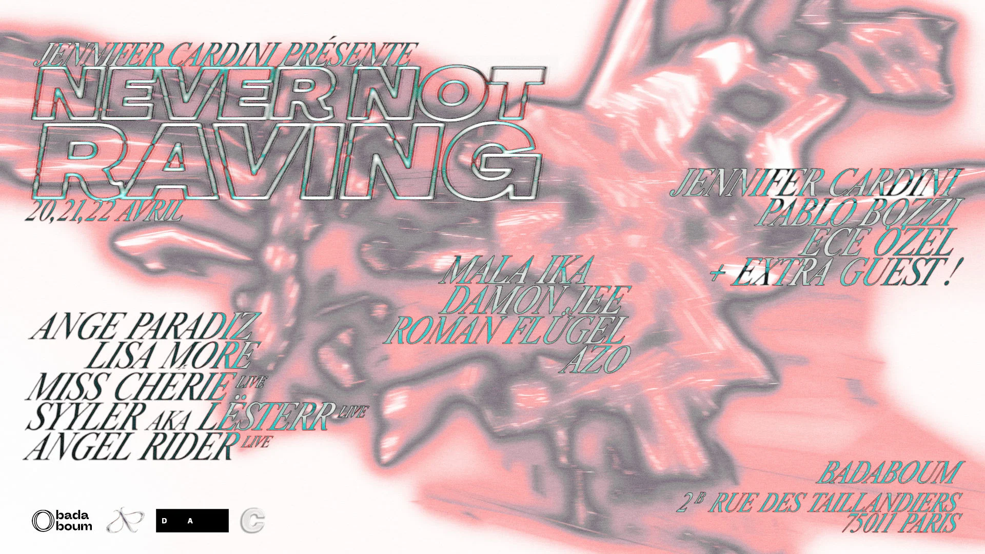 Jennifer Cardini Présente Never Not Raving Cover