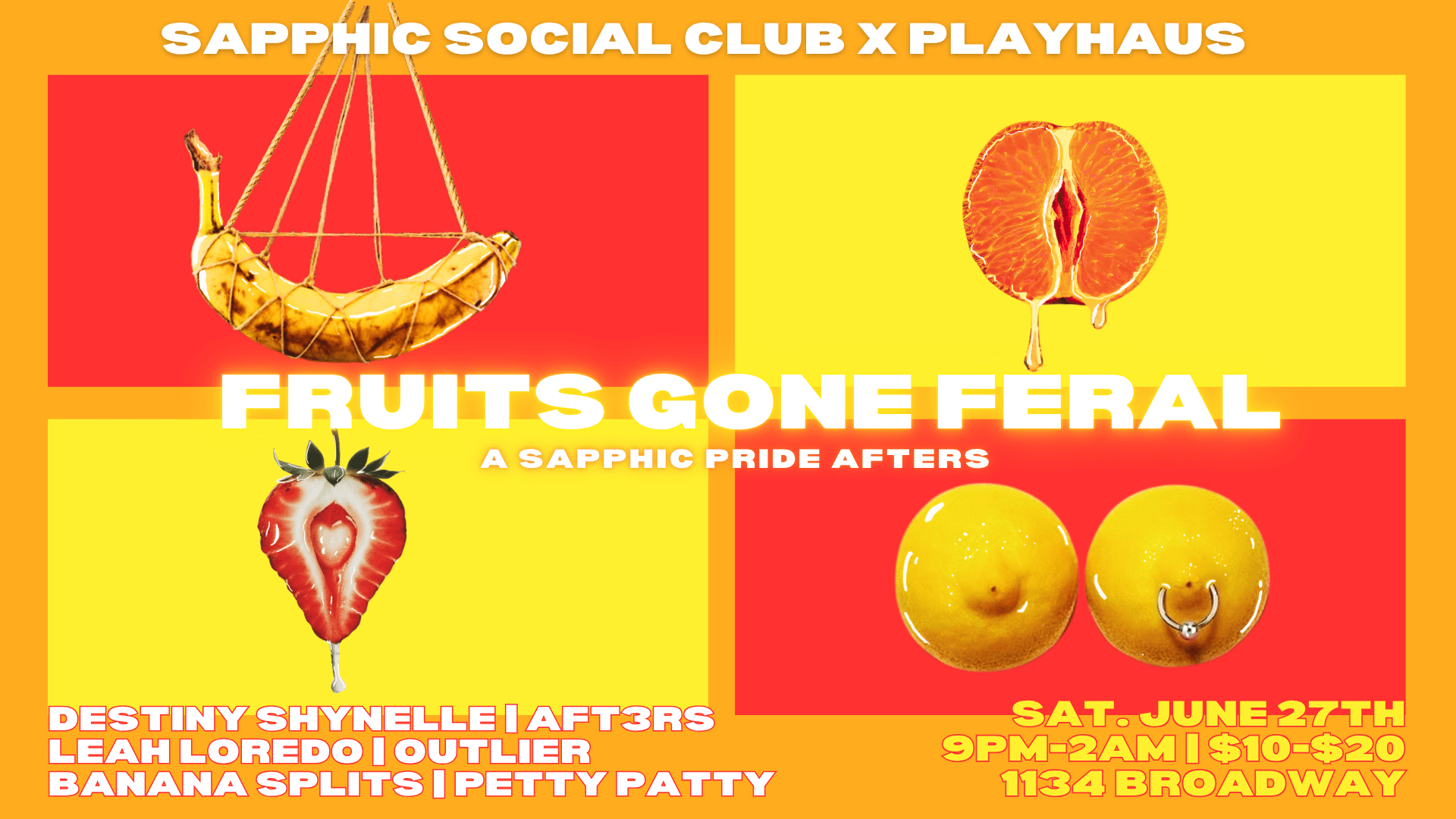 Sapphic Social Club X Playhaus: Fruits Gone Feral Cover