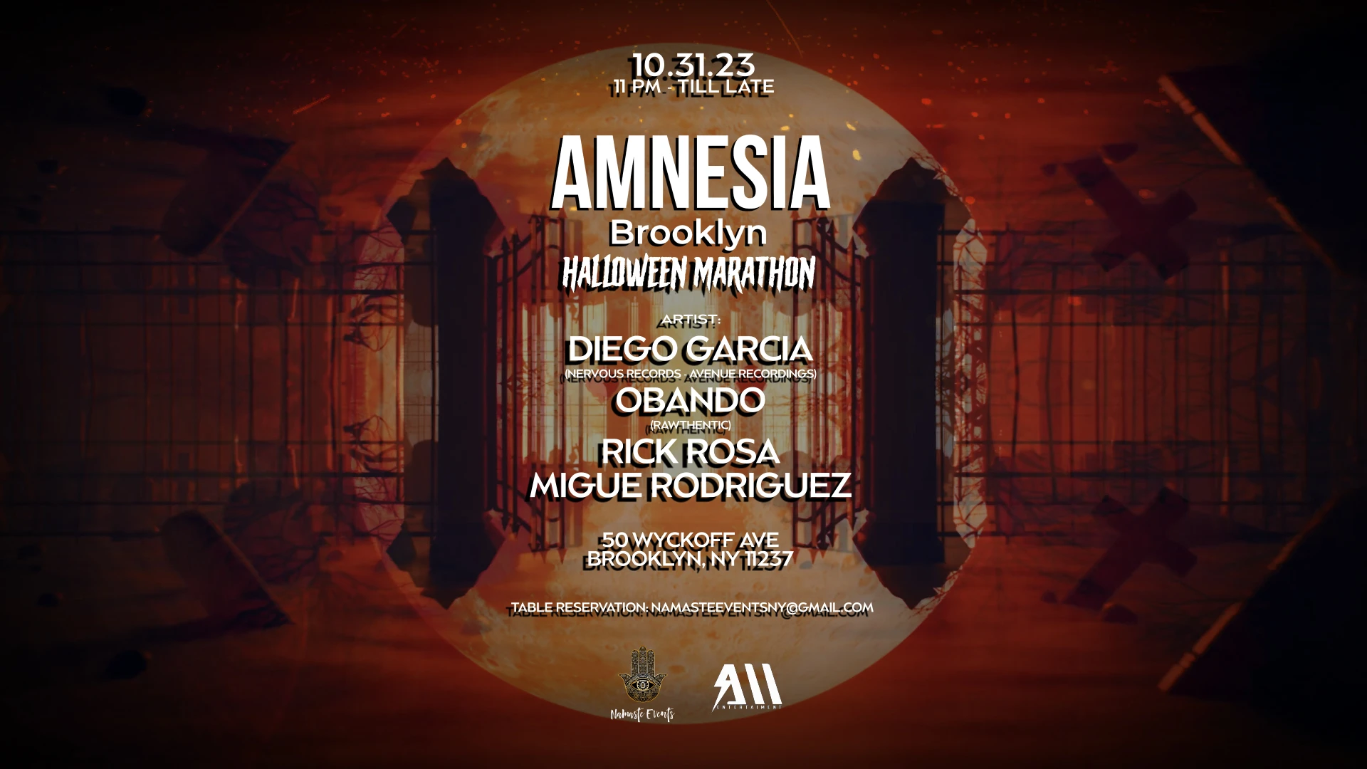 Namaste Presents Amnesia Halloween Edition 10.31.23 Cover