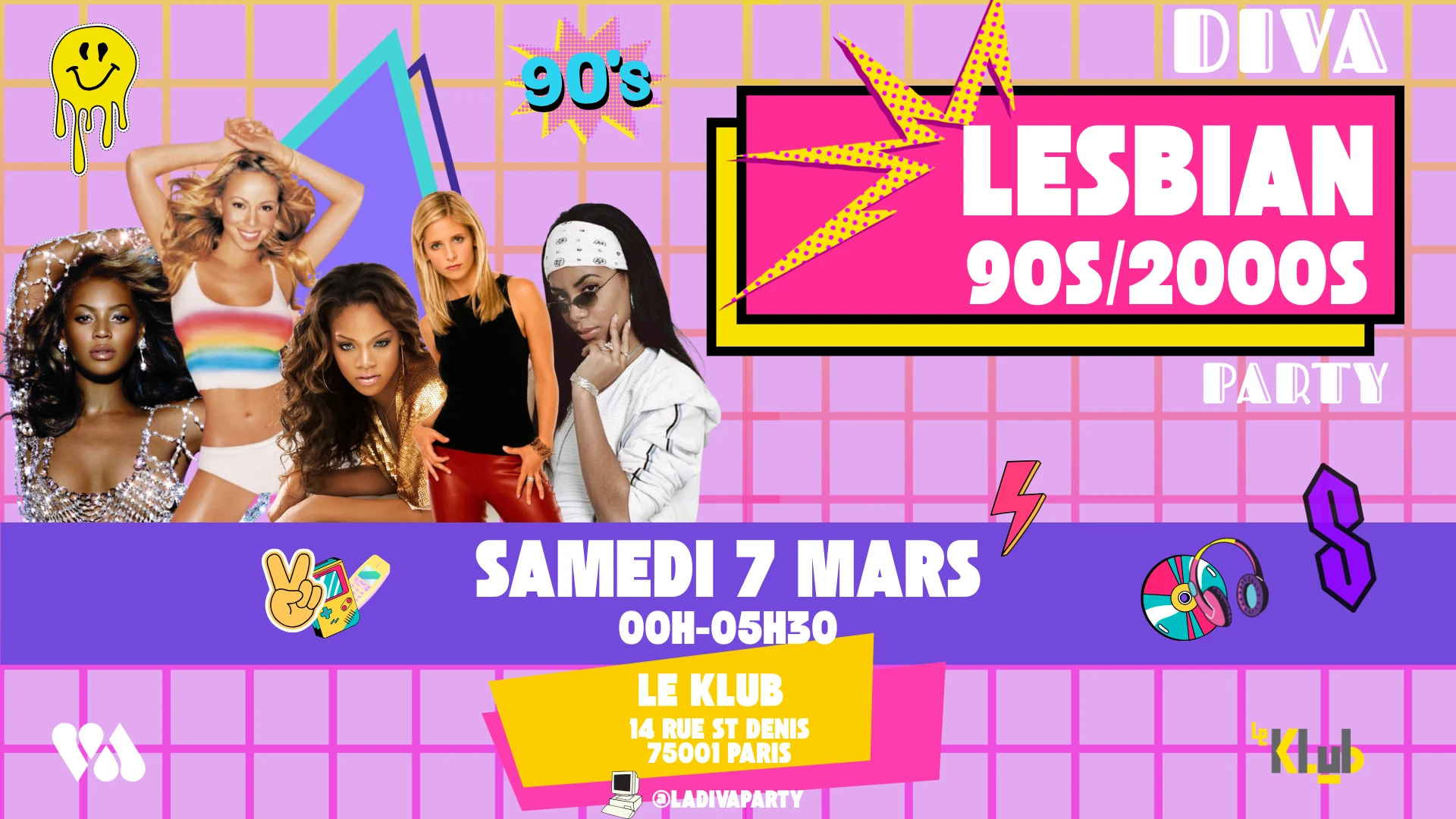 Diva Lesbian 90s/2000s Party Cover